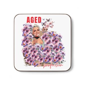 Aged to Perfection Floral Coaster, Drink Coaster Gift, Home Decor, Bar Accessories, Birthday Celebration