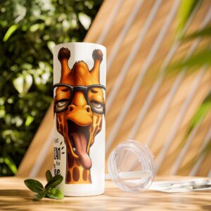 Giraffe Coffee Skinny Tumbler 20oz — 'A Yawn Is Just A Silent Scream For Coffee'