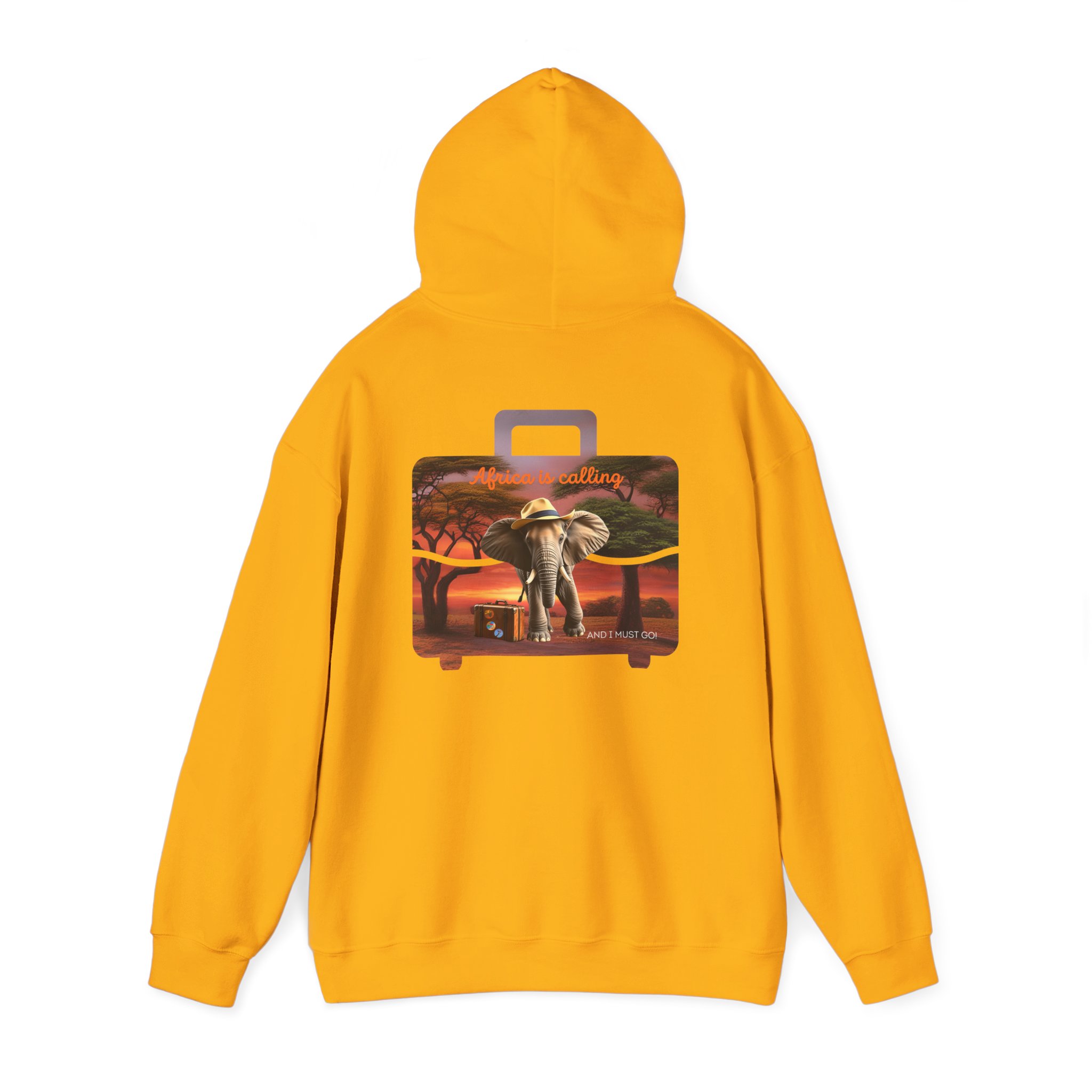 Safari Sunset Elephant Hoodie, Unisex Cozy Sweatshirt, Nature Lover Gift, Animal Print Apparel, Perfect for Travel and Everyday Style - Image 7