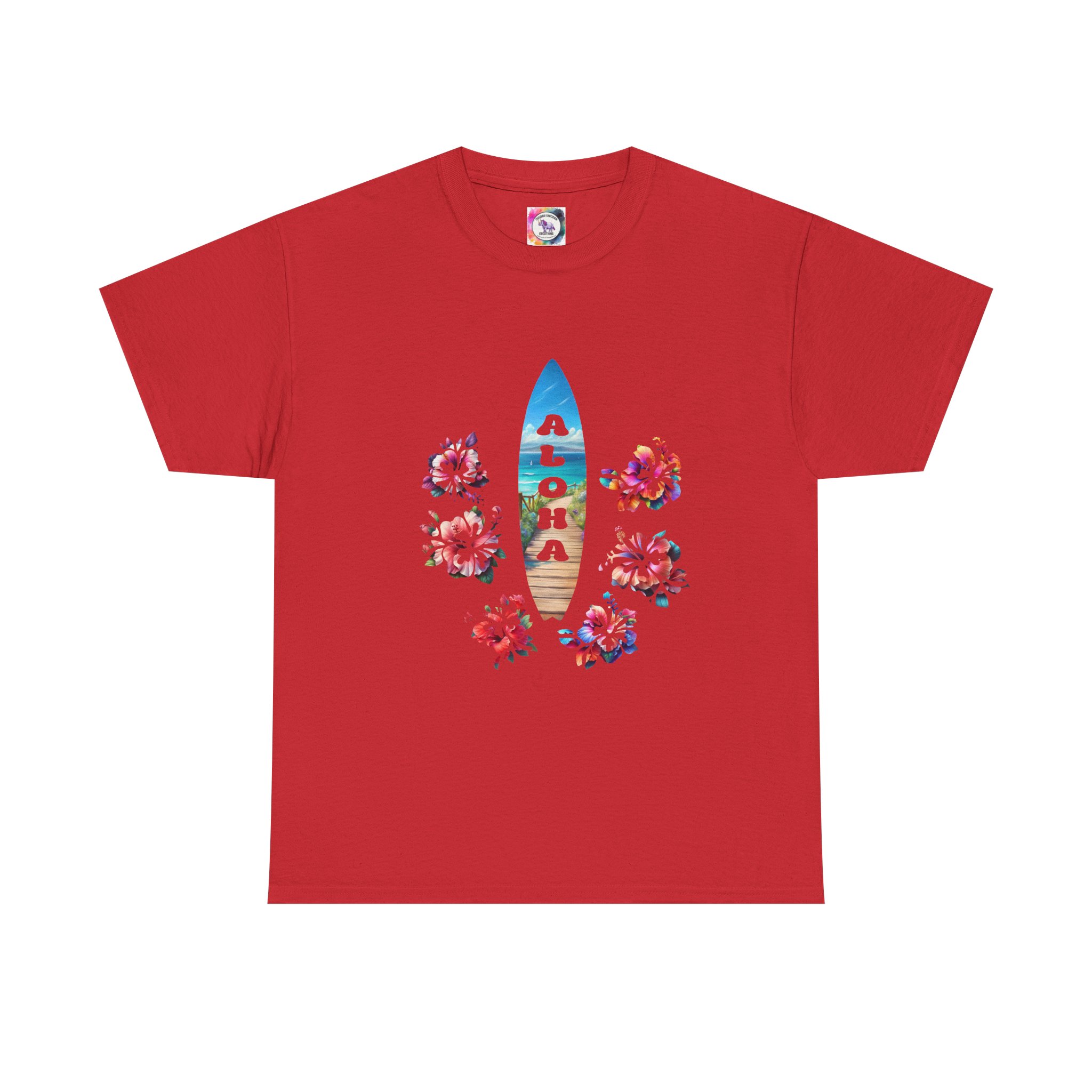 Aloha Surfboard Tee — Hawaiian Floral Beach T-Shirt - Image 45