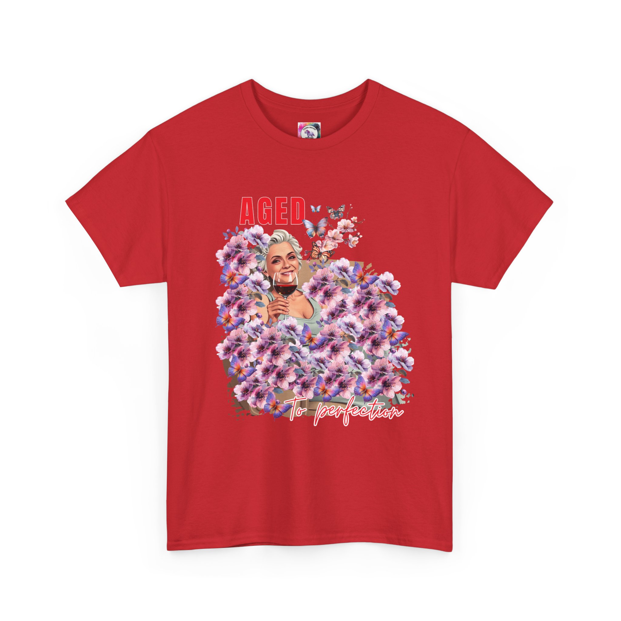 Aged to Perfection Unisex Heavy Cotton Tee, Birthday Gift, Casual Wear, Celebration Shirt, Floral Graphic Tee - Image 58