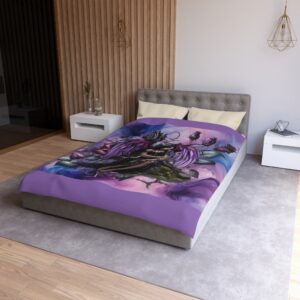 Fantasy-Themed Microfiber Duvet Cover, Gothic Bedding, Fairy Bedroom Decor, Enchanted Home Textile, Unique Gift Idea
