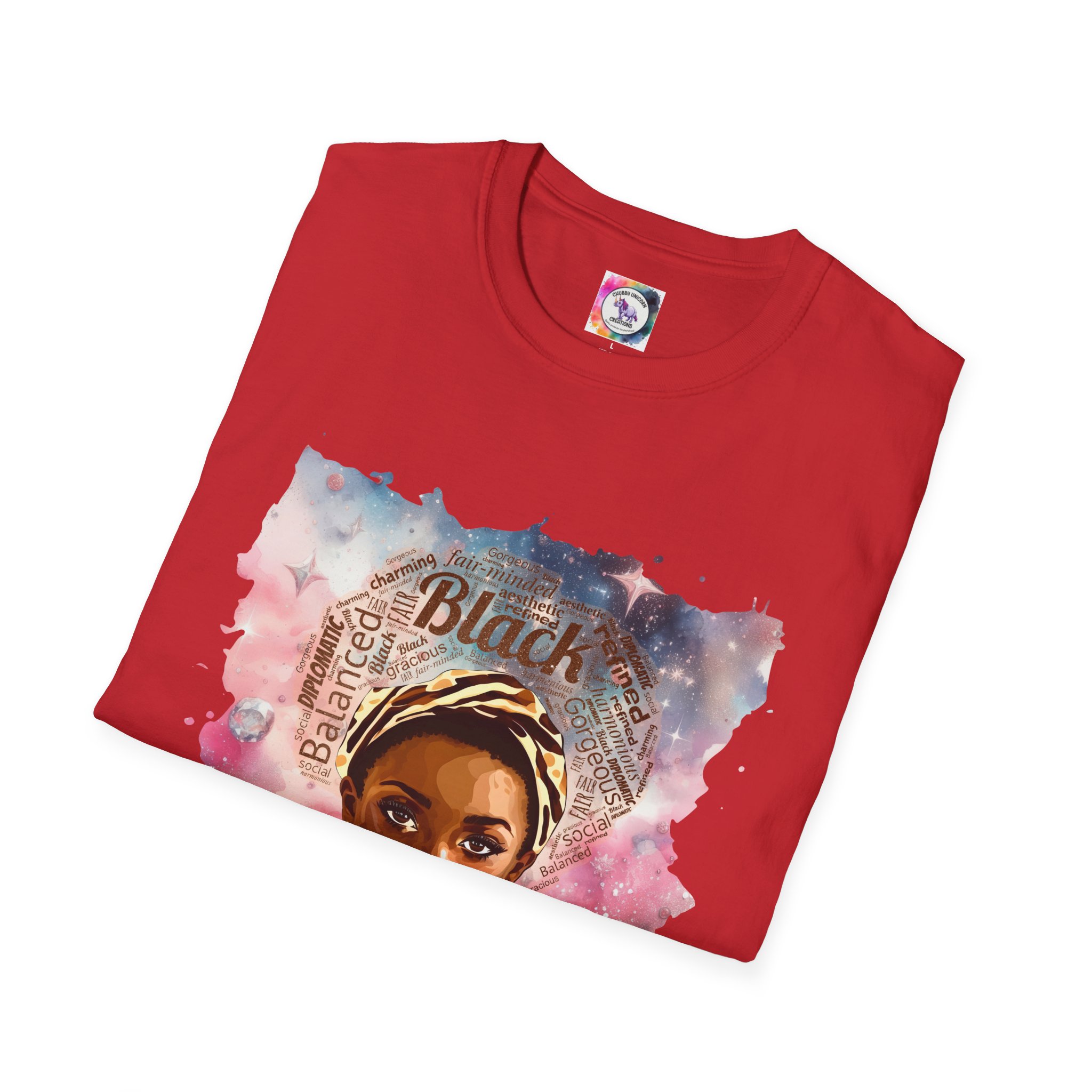 T-Shirt — Black Libra Queen Portrait Tee (Afrocentric Art, Empowerment) - Image 54