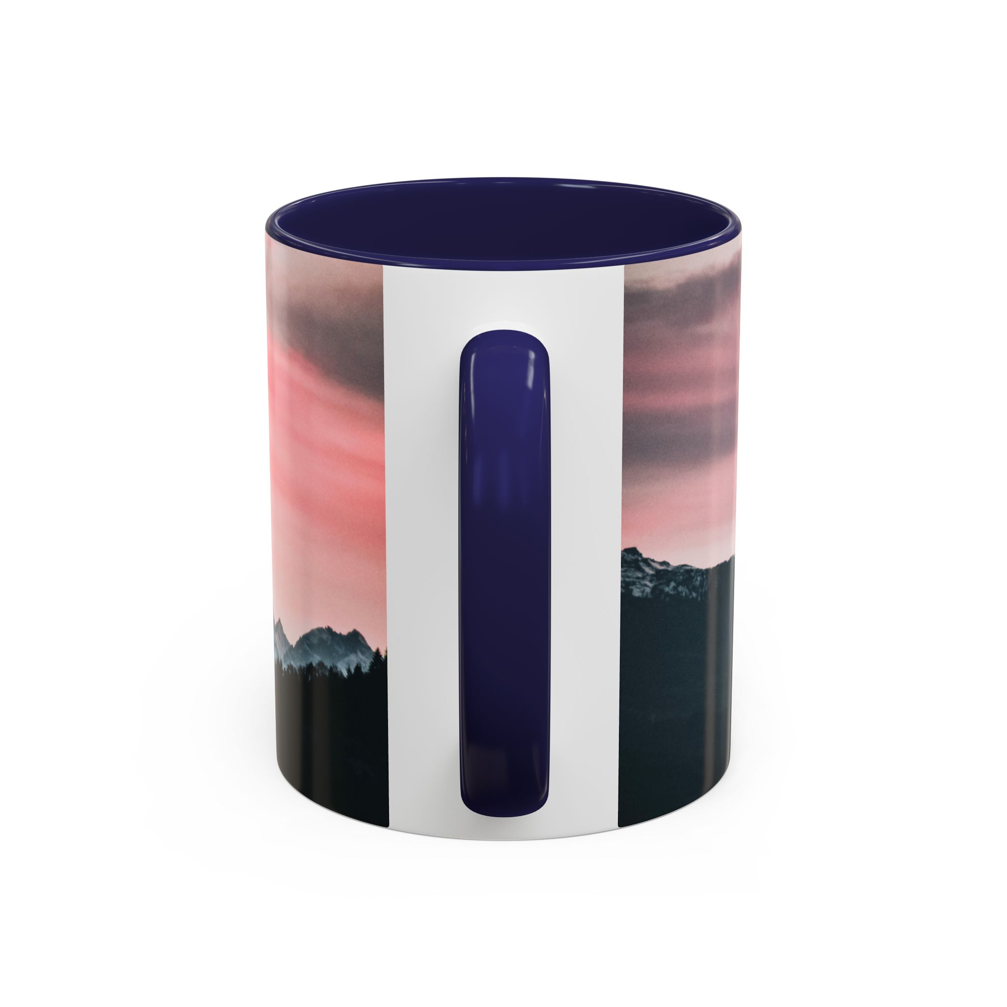 Camping Mode Coffee Mug — Pink Mountain Scenic Accent Mug (11/15oz) - Image 9