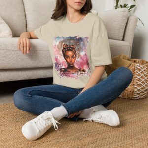 Black Capricorn Queen Art Tee — 'Crowned Queen' Inspirational Graphic T-Shirt