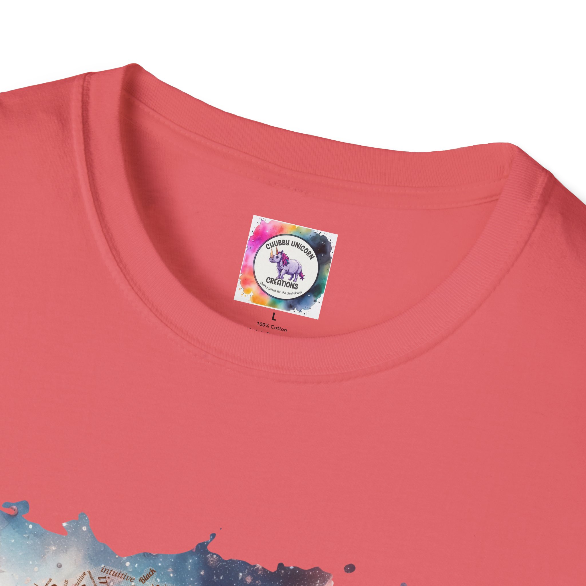 Pisces Queen Portrait T-Shirt — Leopard Headband Watercolor Glam Tee - Image 13