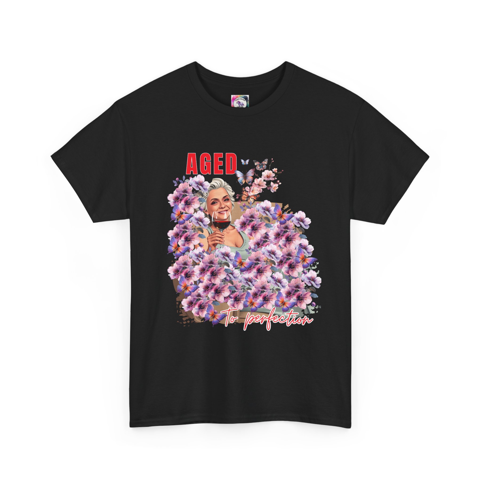 Aged to Perfection Unisex Heavy Cotton Tee, Birthday Gift, Casual Wear, Celebration Shirt, Floral Graphic Tee - Image 18