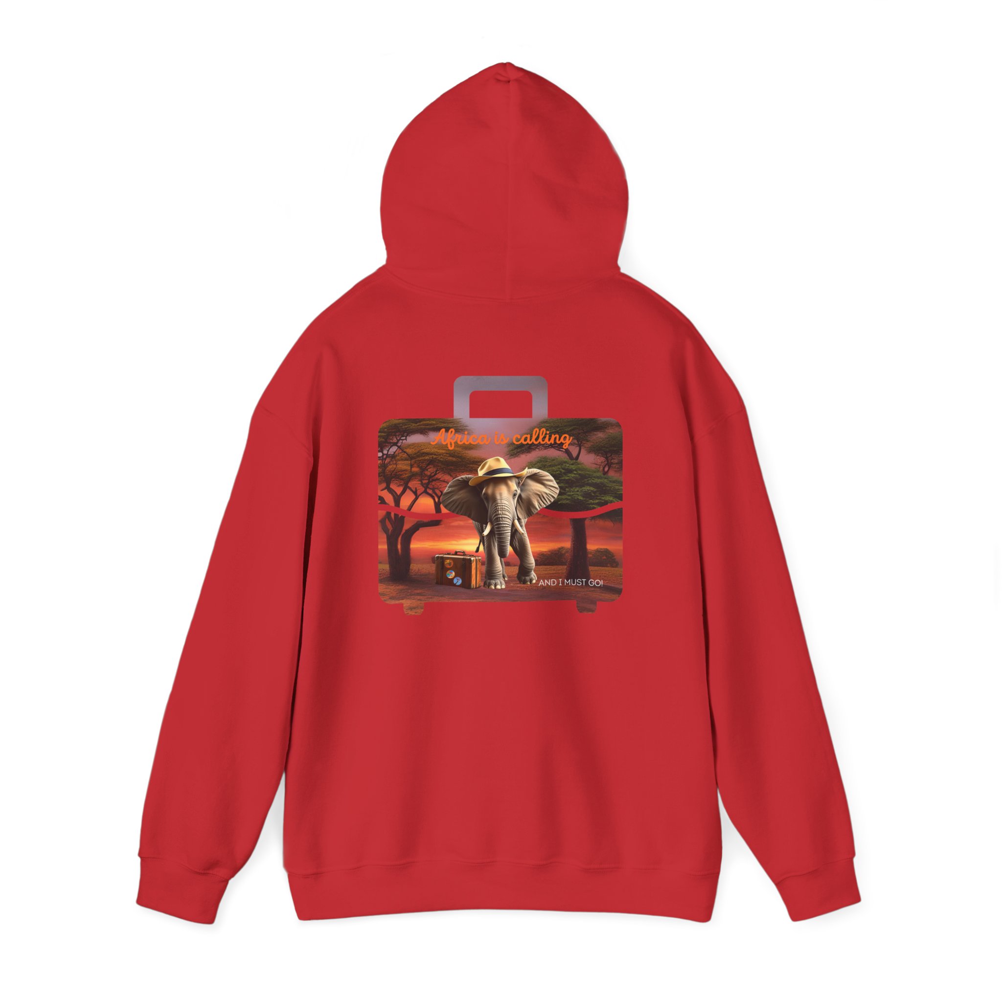 Safari Sunset Elephant Hoodie, Unisex Cozy Sweatshirt, Nature Lover Gift, Animal Print Apparel, Perfect for Travel and Everyday Style - Image 14