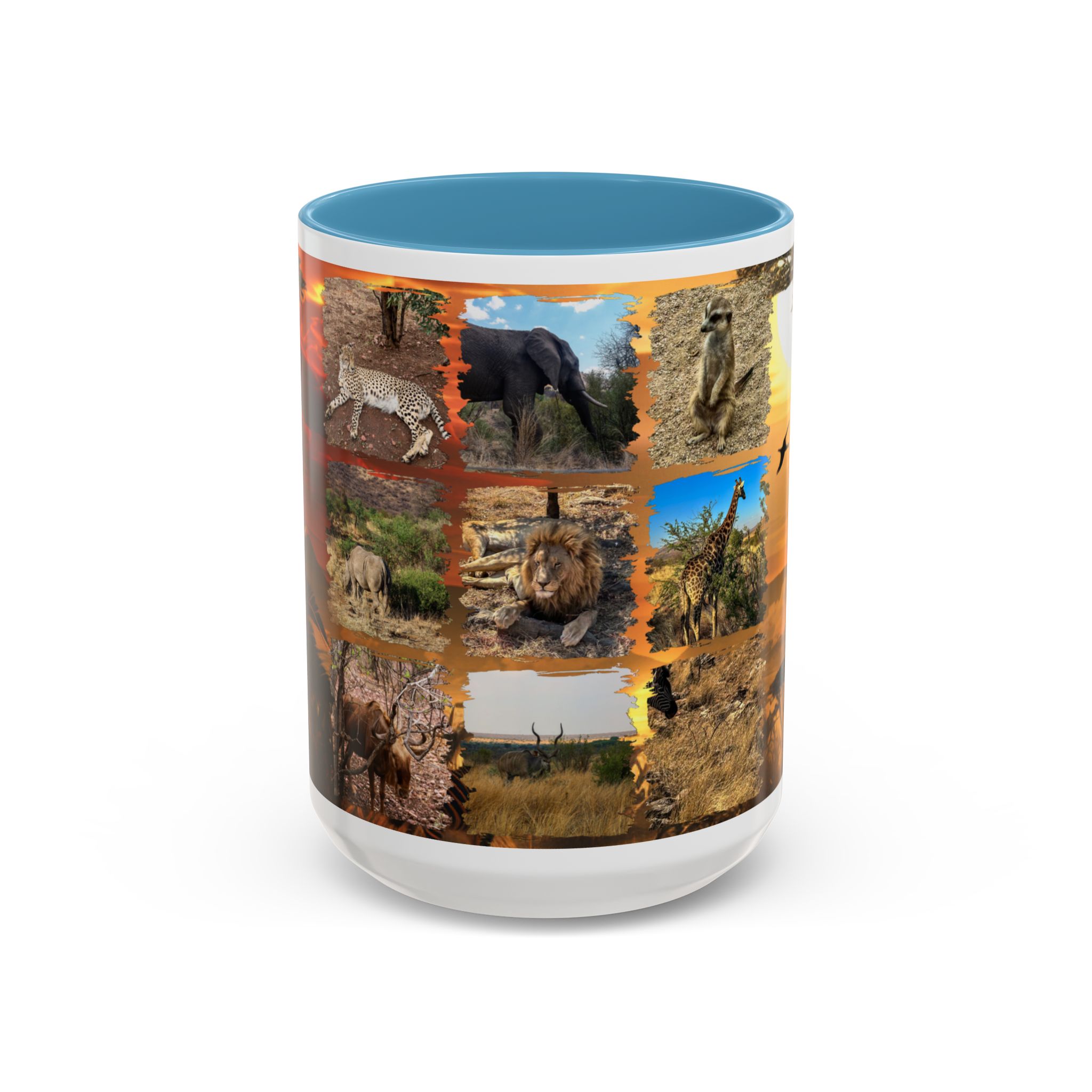Wildlife Collage Accent Coffee Mug — Rustic Safari Animal Photo Design (11/15 oz) - Image 37
