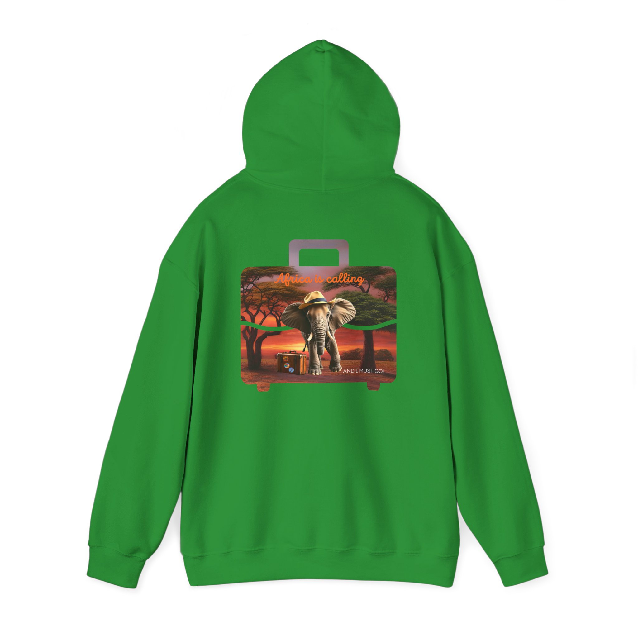Safari Sunset Elephant Hoodie, Unisex Cozy Sweatshirt, Nature Lover Gift, Animal Print Apparel, Perfect for Travel and Everyday Style - Image 9
