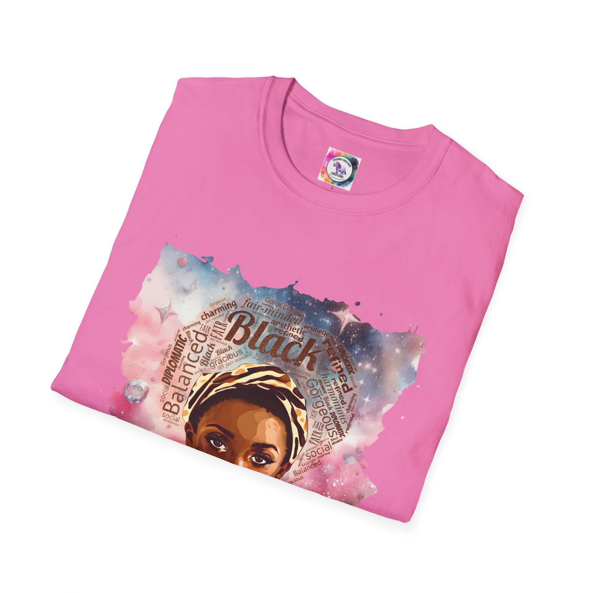 T-Shirt — Black Libra Queen Portrait Tee (Afrocentric Art, Empowerment) - Image 49
