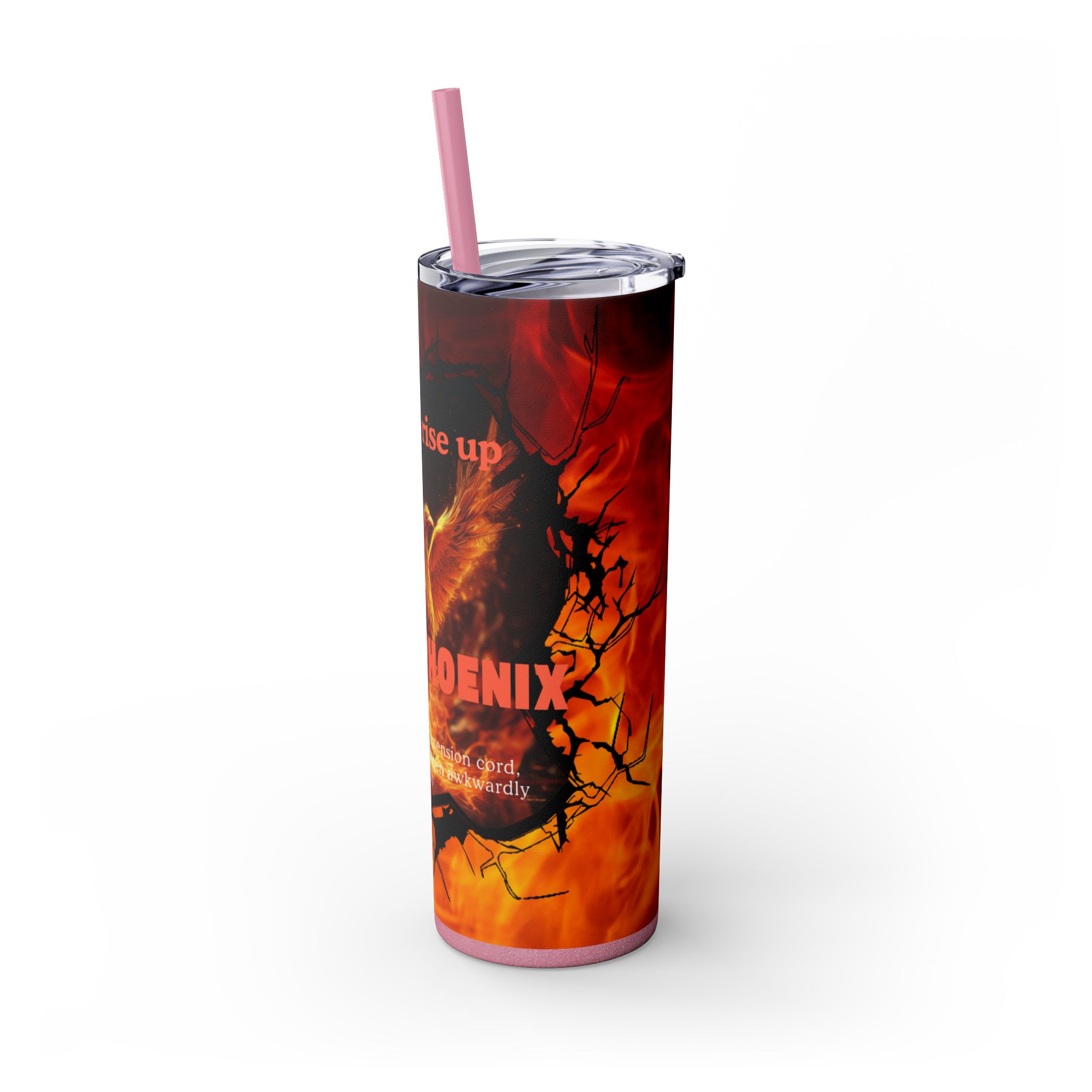 Fiery Phoenix Skinny Tumbler | Inspirational Drinkware, 20oz Travel Mug, Motivational Gift, Coffee Cup, Unique Water Bottle - Image 64