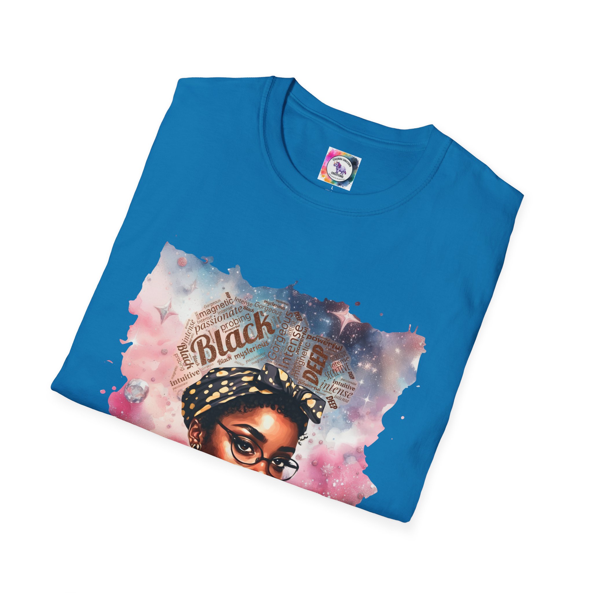 T-Shirt — 'Black Scorpio Queen' Afrocentric Watercolor Portrait Tee - Image 59