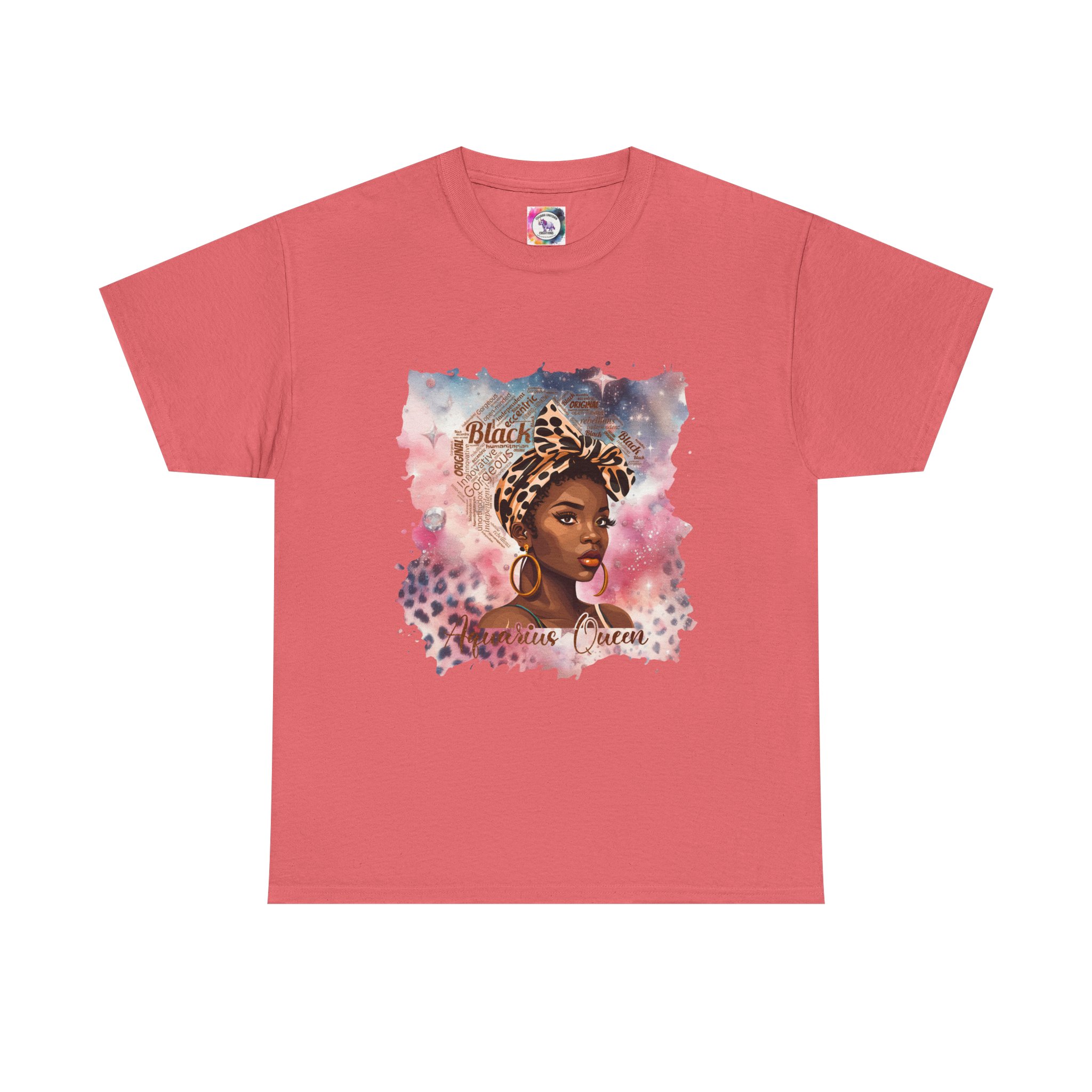 Black Aquarius Queen Tee — Watercolor Portrait T‑Shirt Celebrating Black Beauty - Image 10