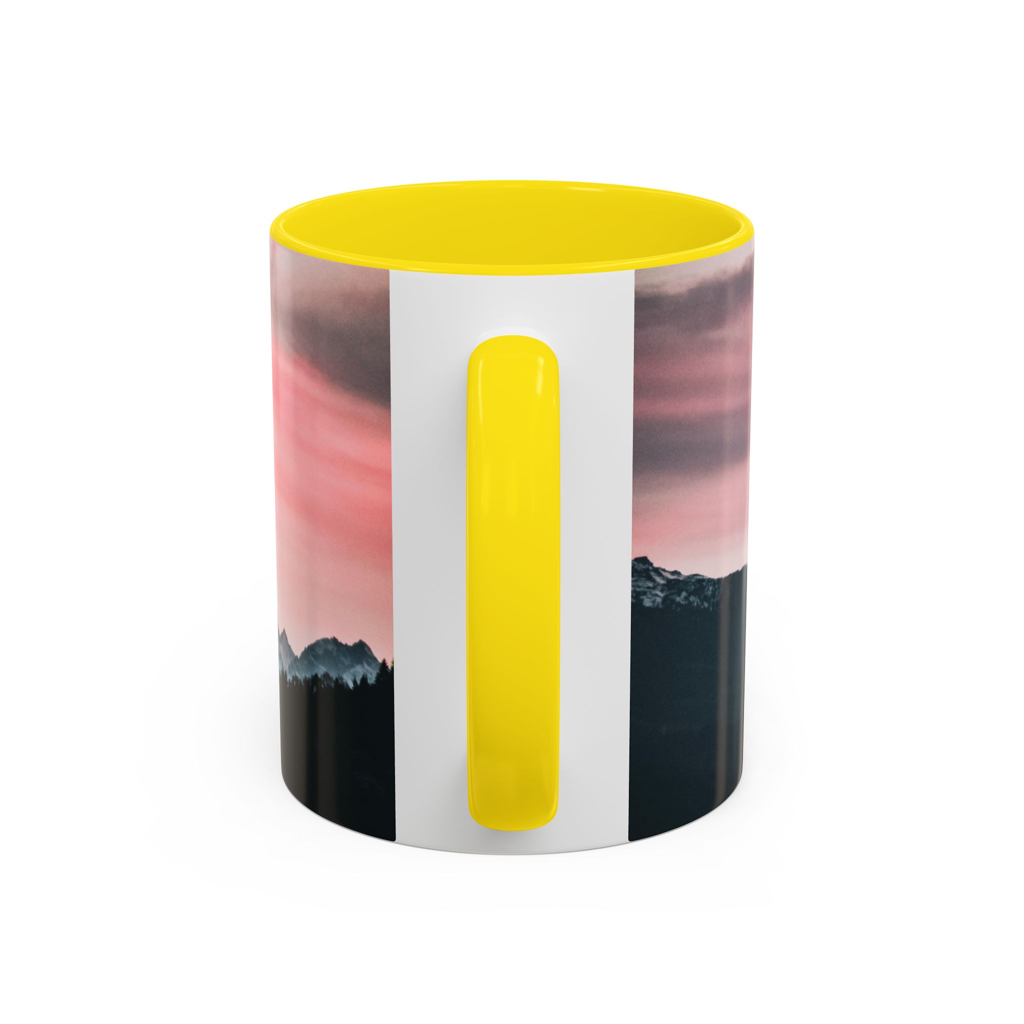 Camping Mode Coffee Mug — Pink Mountain Scenic Accent Mug (11/15oz) - Image 59