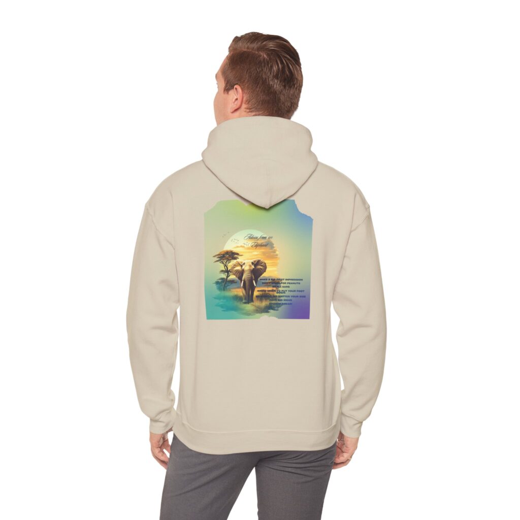 Elephant Sunset Hoodie — Inspirational Safari Quote Pullover