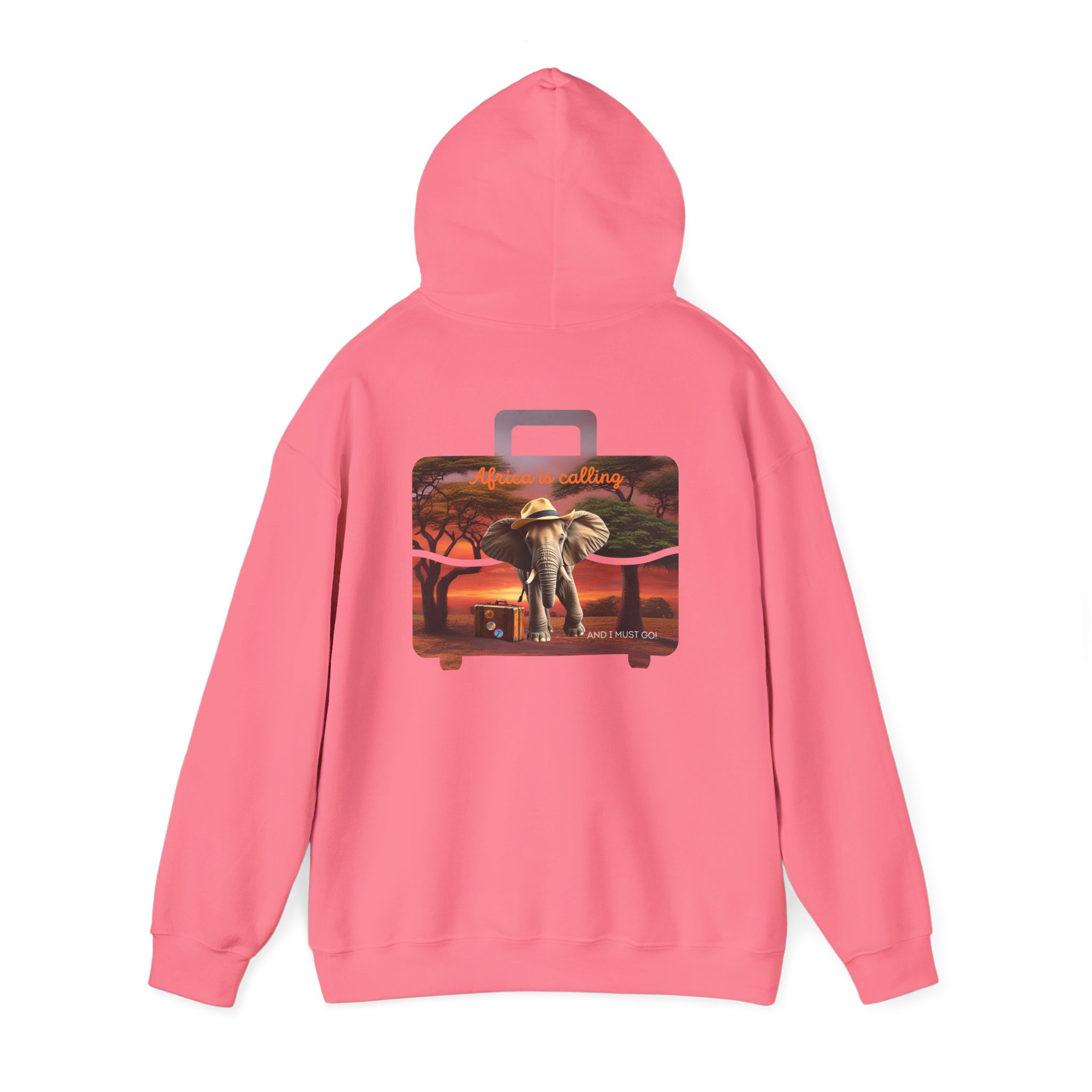 Safari Sunset Elephant Hoodie, Unisex Cozy Sweatshirt, Nature Lover Gift, Animal Print Apparel, Perfect for Travel and Everyday Style - Image 13