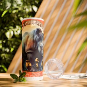 Rhino-Themed 20oz Skinny Tumbler - Save the Chubby Unicorn, Eco-Friendly Travel Cup, Wildlife Conservation Gift, Perfect for Animal [...]