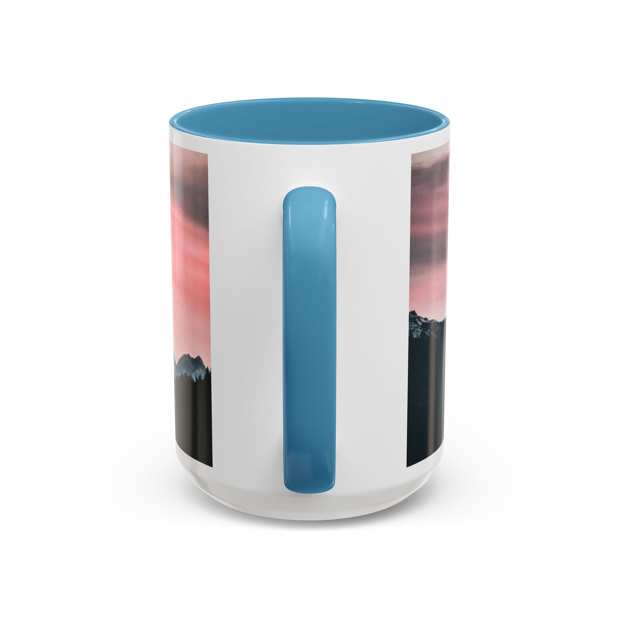 Camping Mode Coffee Mug — Pink Mountain Scenic Accent Mug (11/15oz) - Image 49