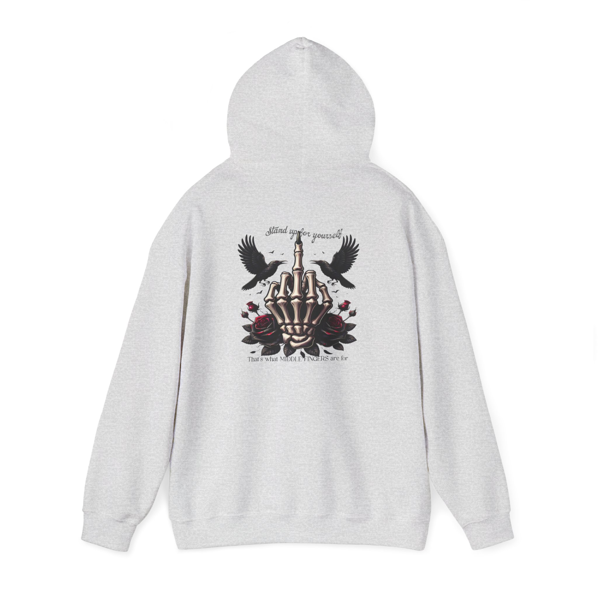 Gothic Skeleton Hoodie, Unisex Heavy Blend™ Sweatshirt for Halloween, Casual Wear, Gothic Fashion, Unique Gift, Streetwear - Image 5