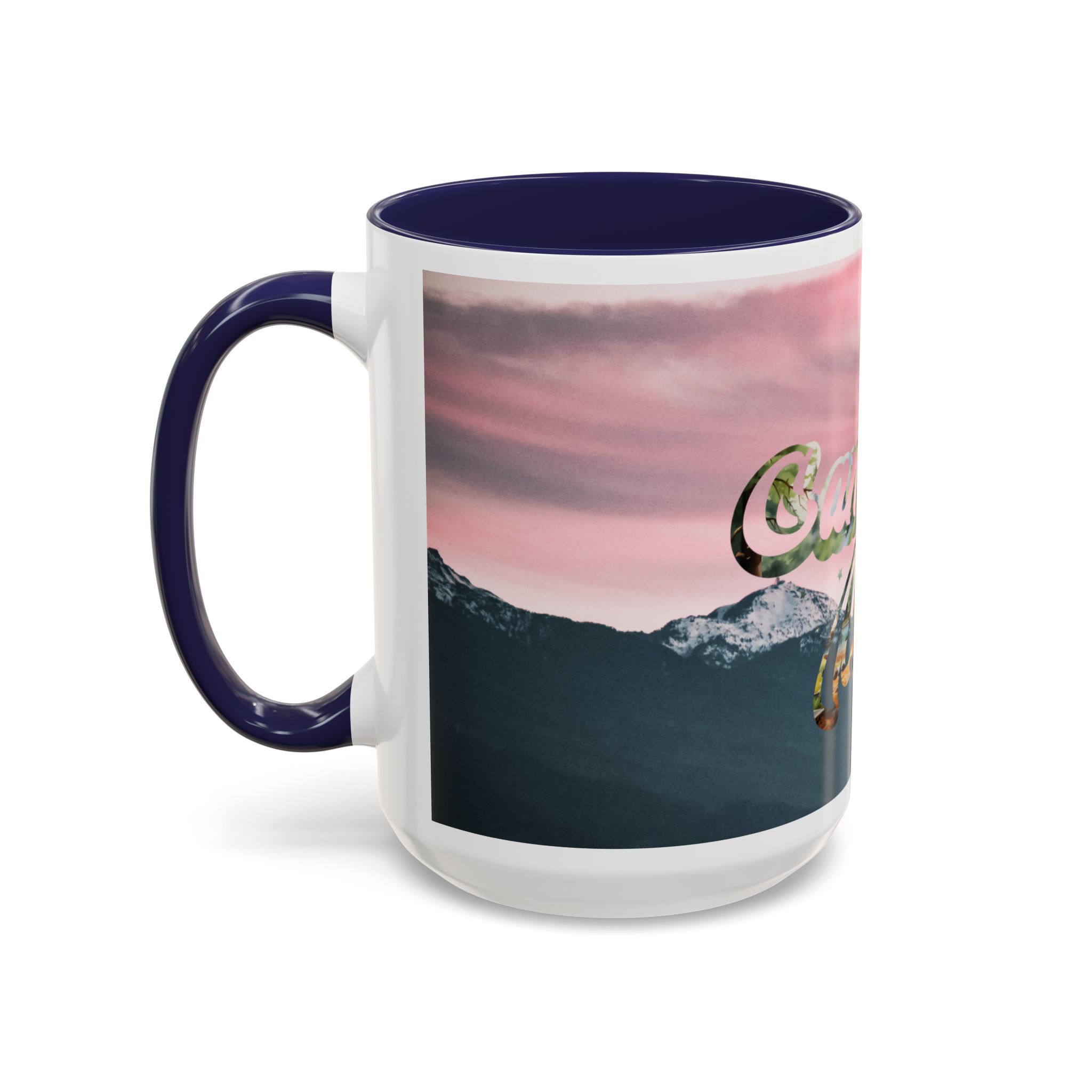 Camping Mode Coffee Mug — Pink Mountain Scenic Accent Mug (11/15oz) - Image 28