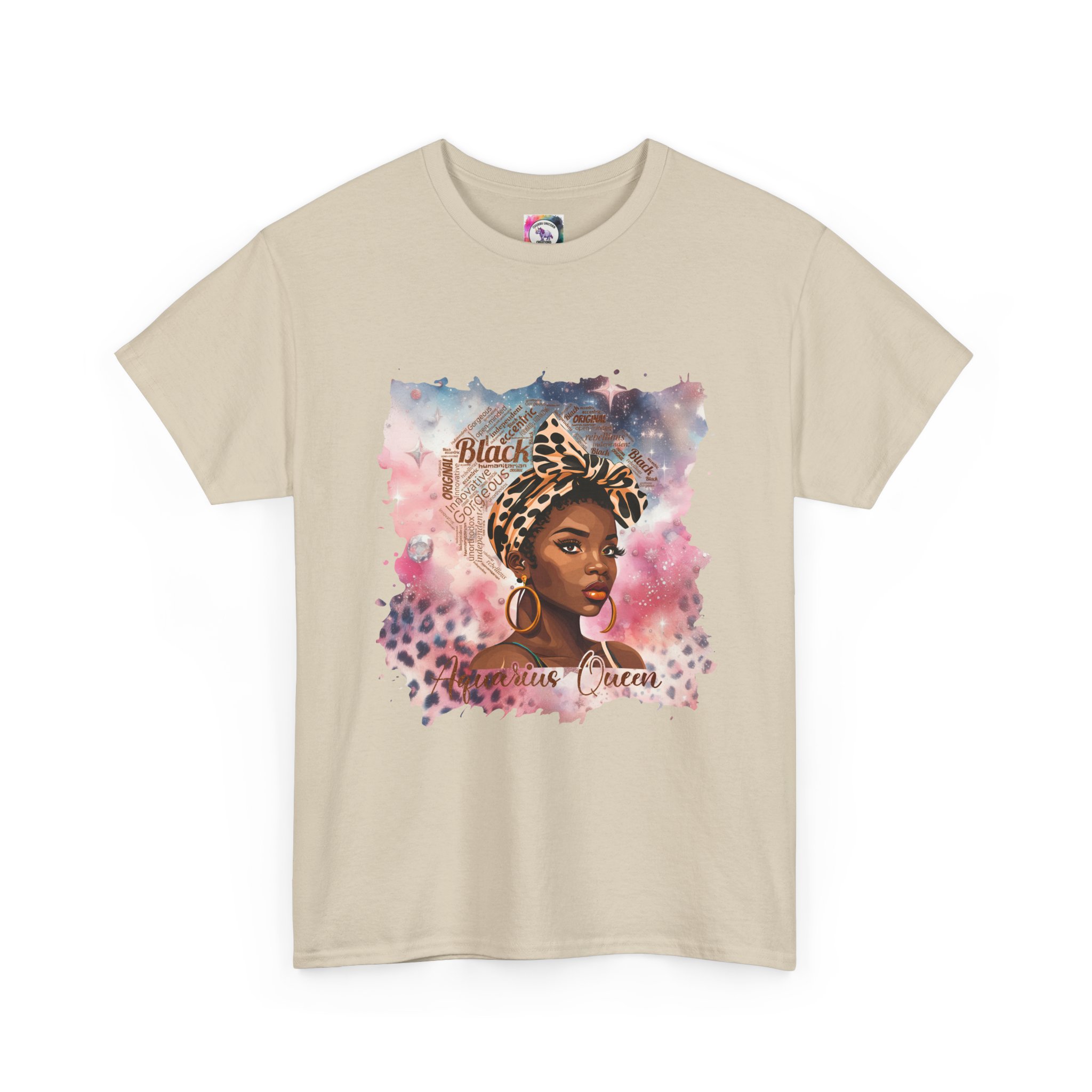 Black Aquarius Queen Tee — Watercolor Portrait T‑Shirt Celebrating Black Beauty - Image 20