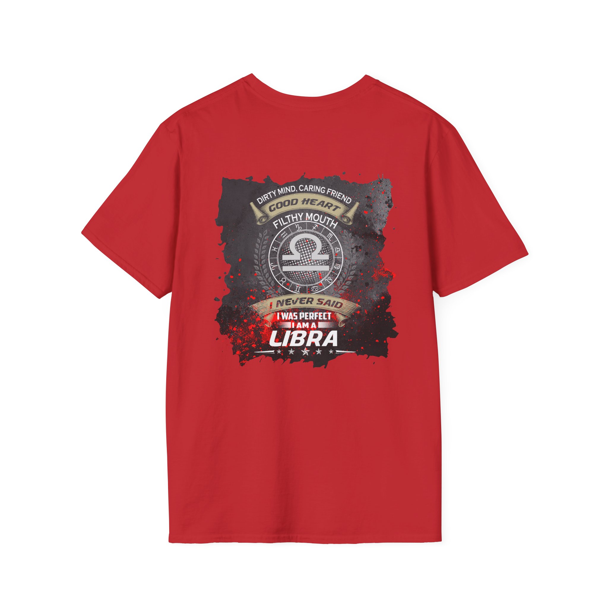 Libra Zodiac T-Shirt — Scales Astrology Tee with "I Was Perfectly Libra" Back Design - Image 57