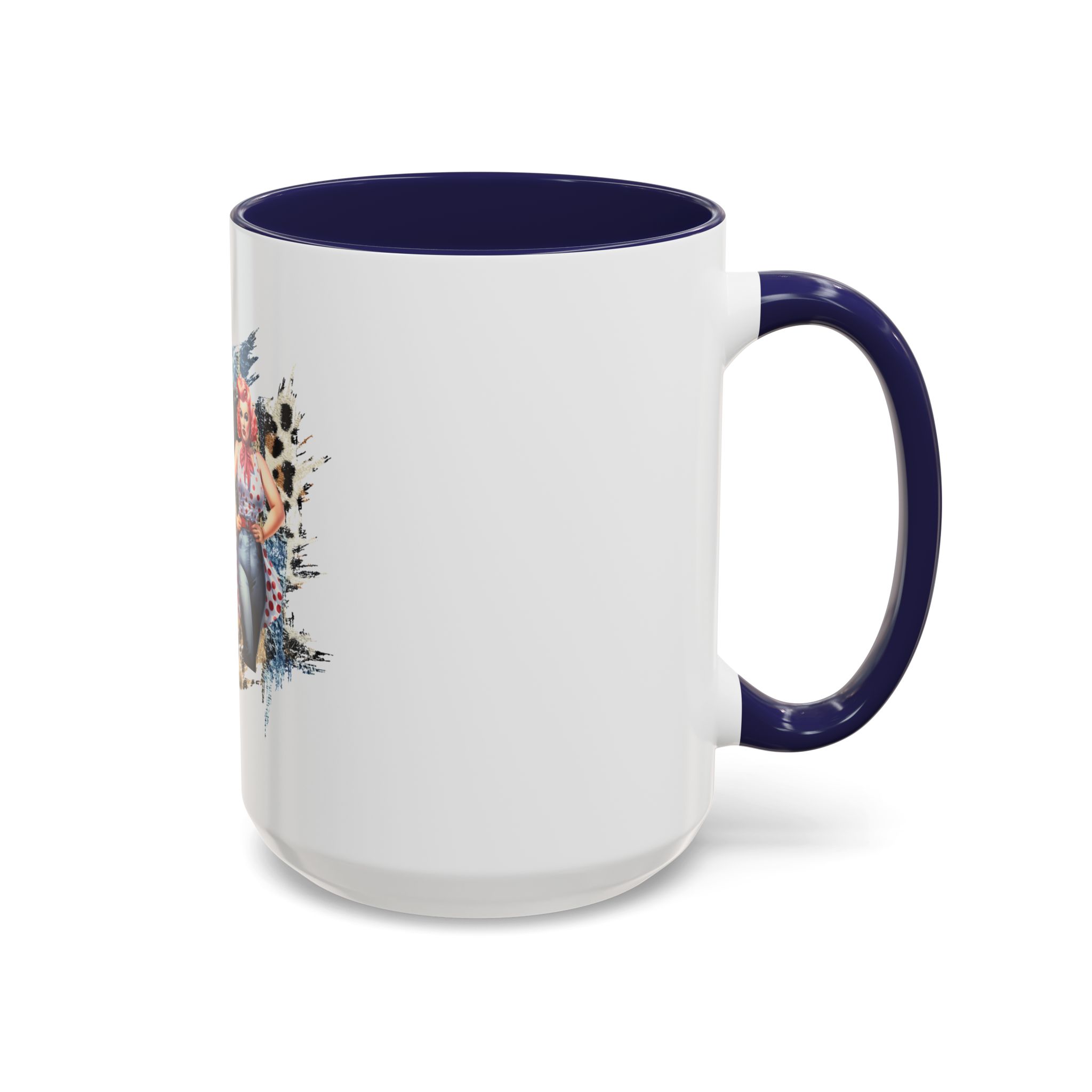 Vintage Pin-Up Coffee Mug — "Beauty is Not Defined by the Size of Your Jeans" Accent Mug - Image 22