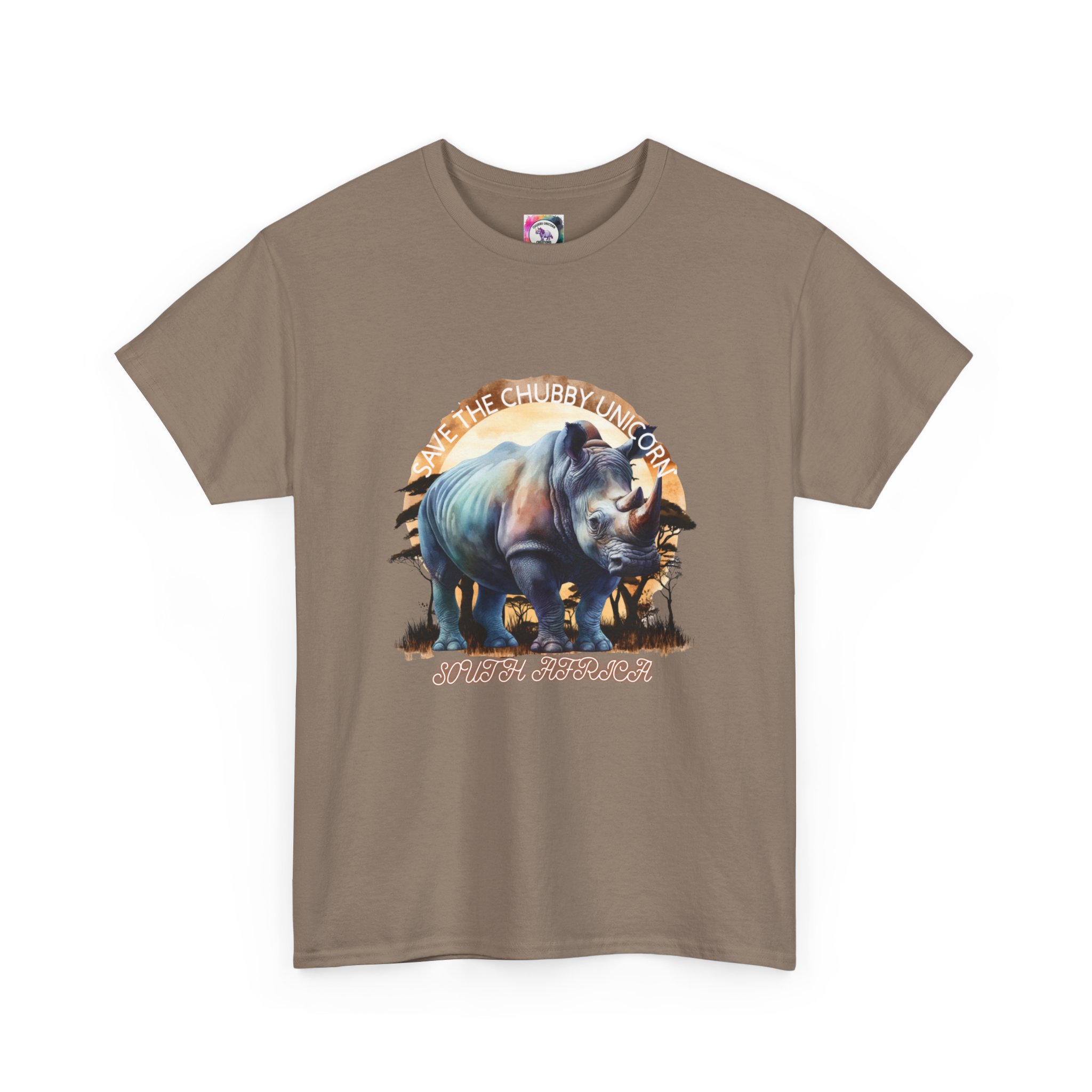 Vintage Rhino Graphic Tee | Comfortable Unisex Heavy Cotton Shirt | Animal Lover Gift | Eco-Friendly Fashion | Nature-Inspired Apparel - Image 18