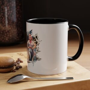 Vintage Pin-Up Coffee Mug — "Beauty is Not Defined by the Size of Your Jeans" Accent Mug
