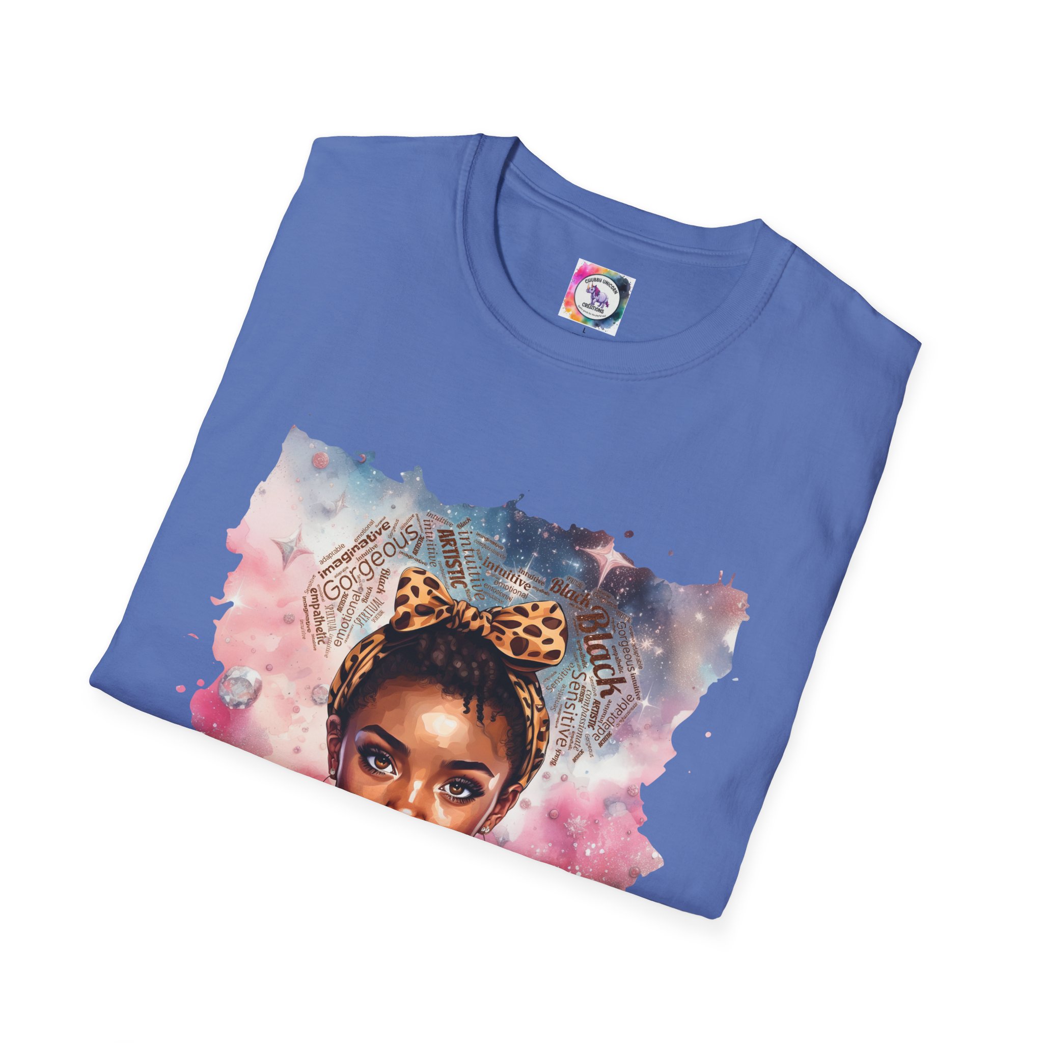 Pisces Queen Portrait T-Shirt — Leopard Headband Watercolor Glam Tee - Image 49