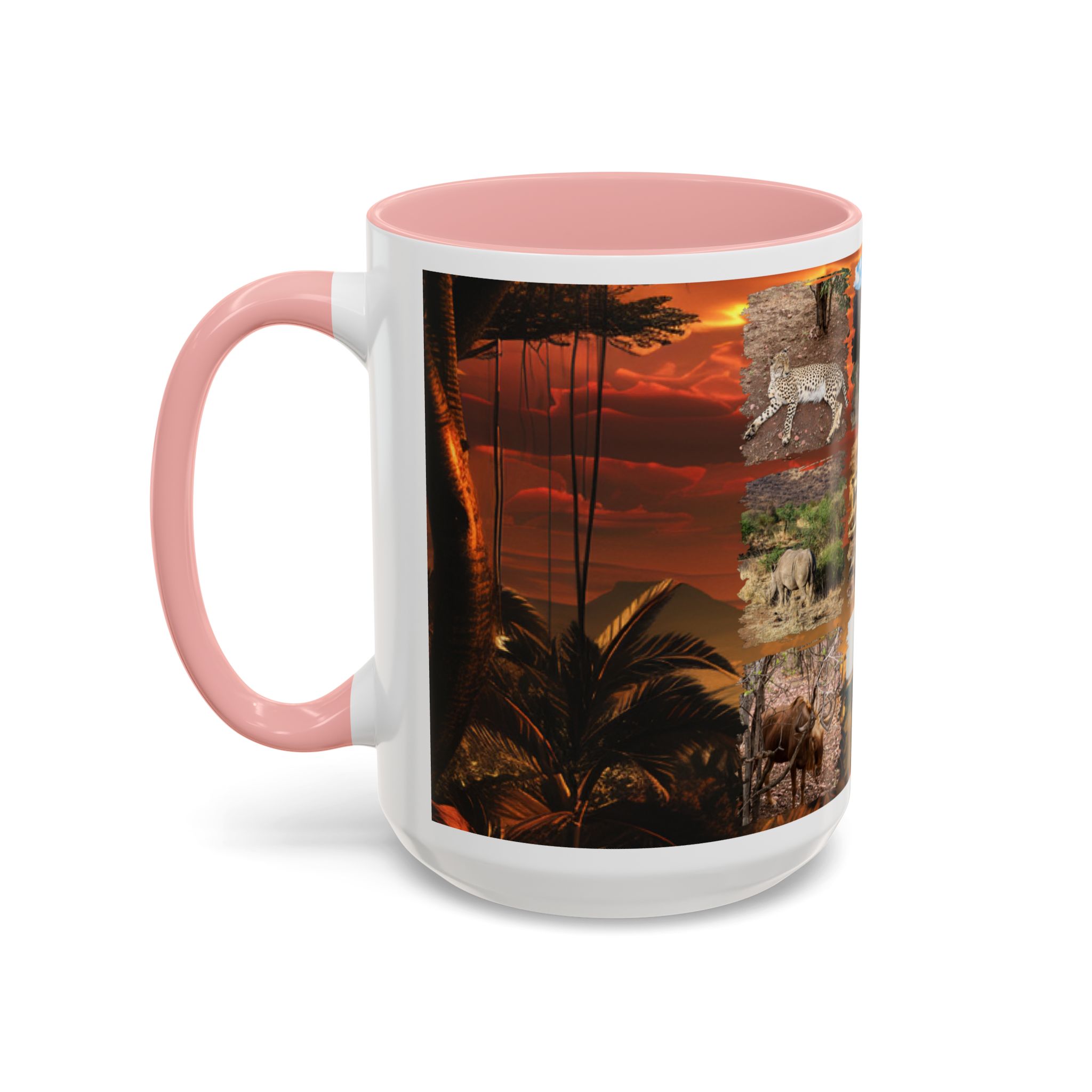 Wildlife Collage Accent Coffee Mug — Rustic Safari Animal Photo Design (11/15 oz) - Image 27