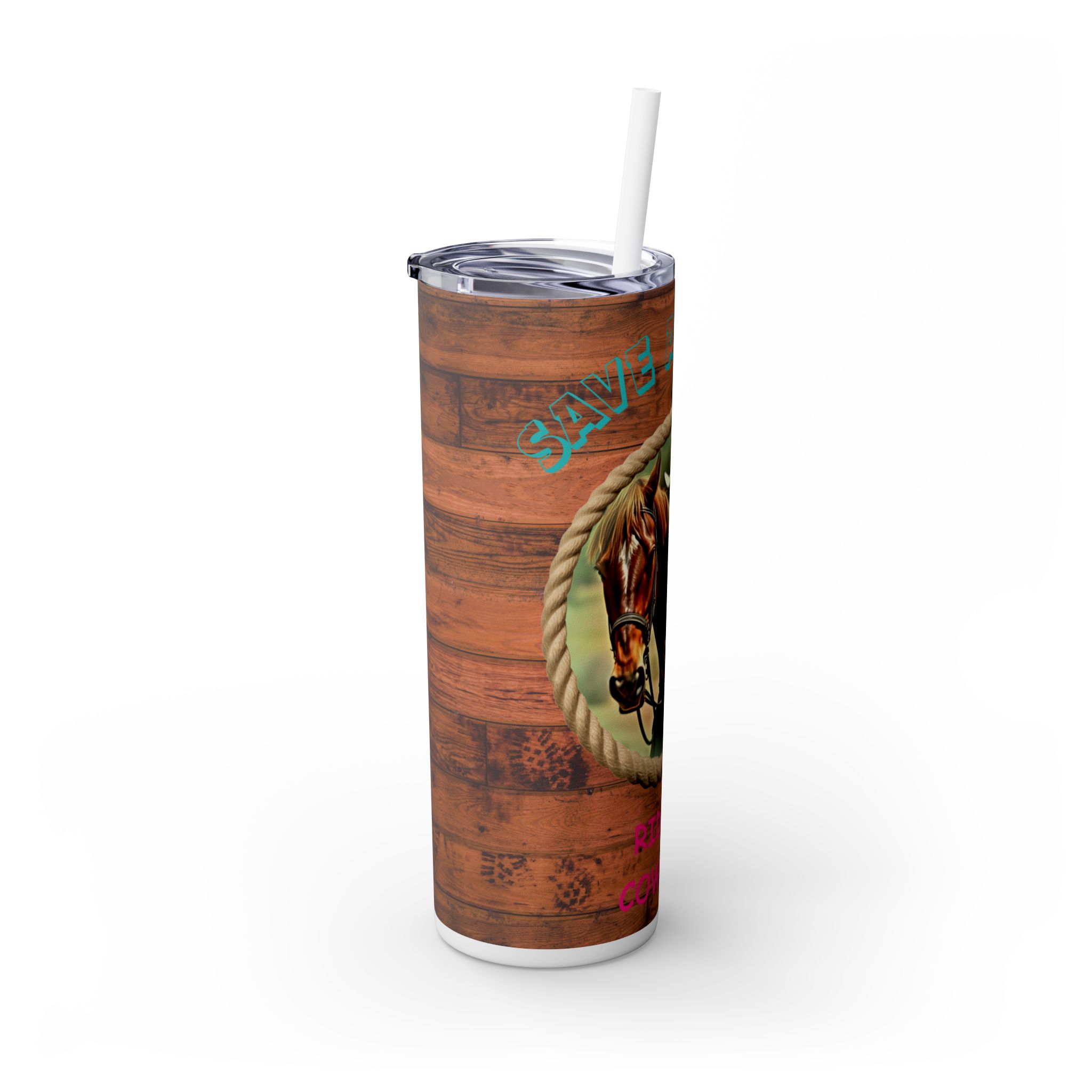 Rustic Cowboy Tumbler, Western Drinkware, Country Style, Fun Gift for Ranch Lovers, BBQ Parties, Outdoor Events - Image 3