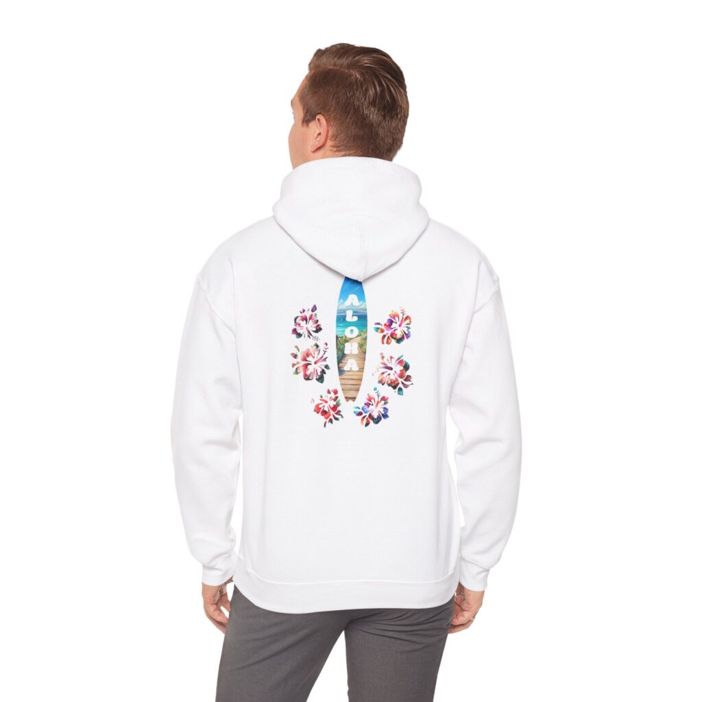 Tropical Vibes Hoodie - Relaxed Aloha Sweater, Perfect for Beach Days, Vacation, Gift for Surf Lovers, Summer Essentials, Cozy Hooded [...]