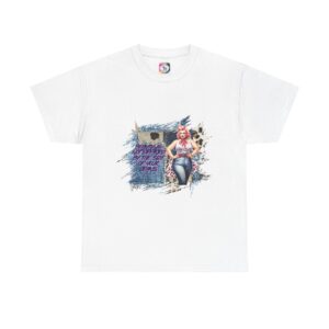Graphic Tee — Retro Pin-Up Art with 'Beauty is not defined by the size of your jeans'