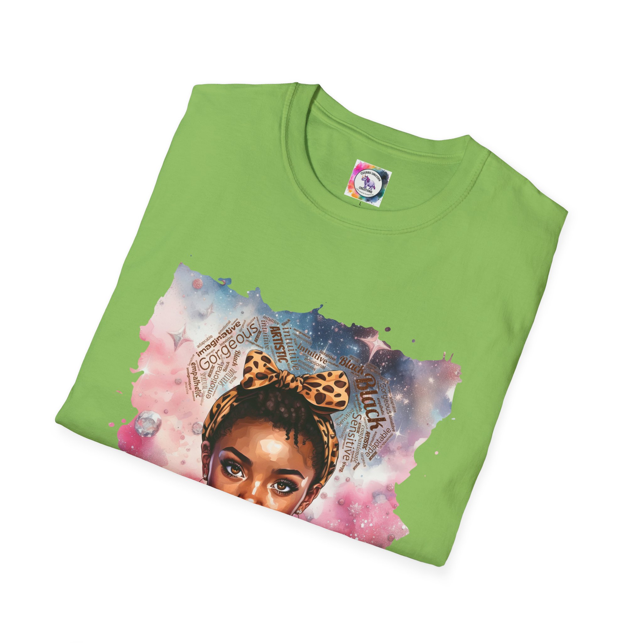 Pisces Queen Portrait T-Shirt — Leopard Headband Watercolor Glam Tee - Image 39