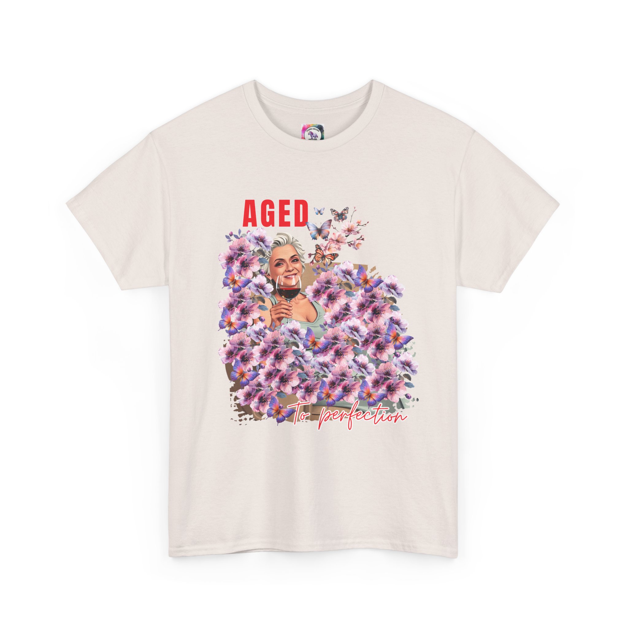 Aged to Perfection Unisex Heavy Cotton Tee, Birthday Gift, Casual Wear, Celebration Shirt, Floral Graphic Tee - Image 23