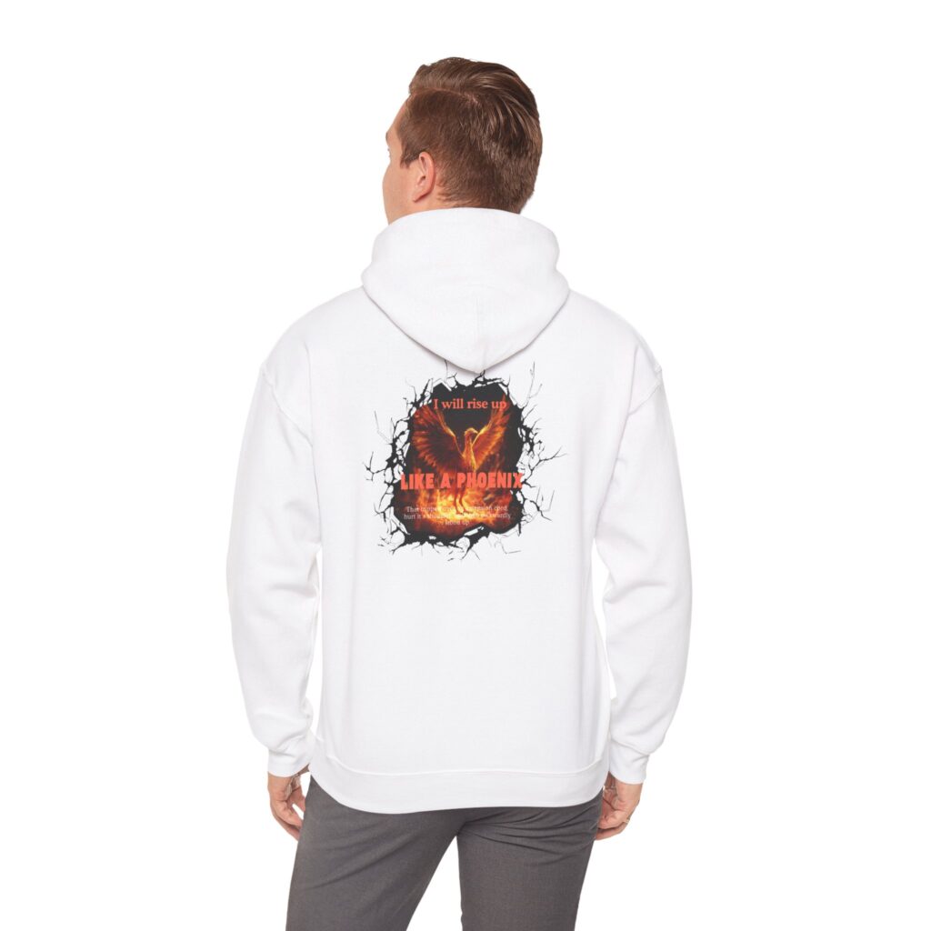 Phoenix Rising Hoodie - Unisex Heavy Blend Sweatshirt for Comfort, Gift for Friends, Festival Wear, Unique Design, Embrace Resilience