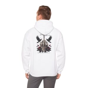 Gothic Skeleton Hoodie, Unisex Heavy Blend™ Sweatshirt for Halloween, Casual Wear, Gothic Fashion, Unique Gift, Streetwear