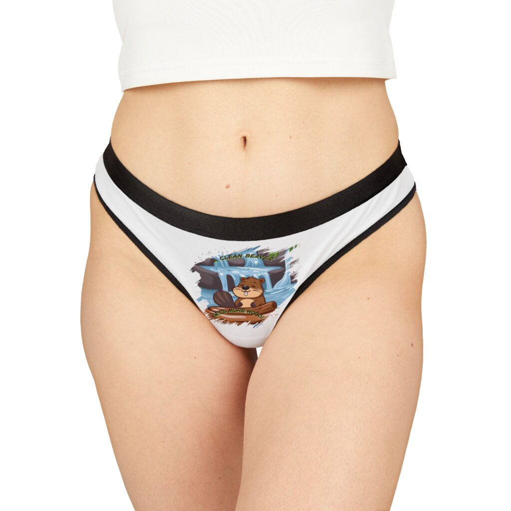 Women's Thongs, Cute Bear Design Underwear, Fun Lingerie Gift, Unique Fashion Essentials, Playful Intimates, Animal Print Panties