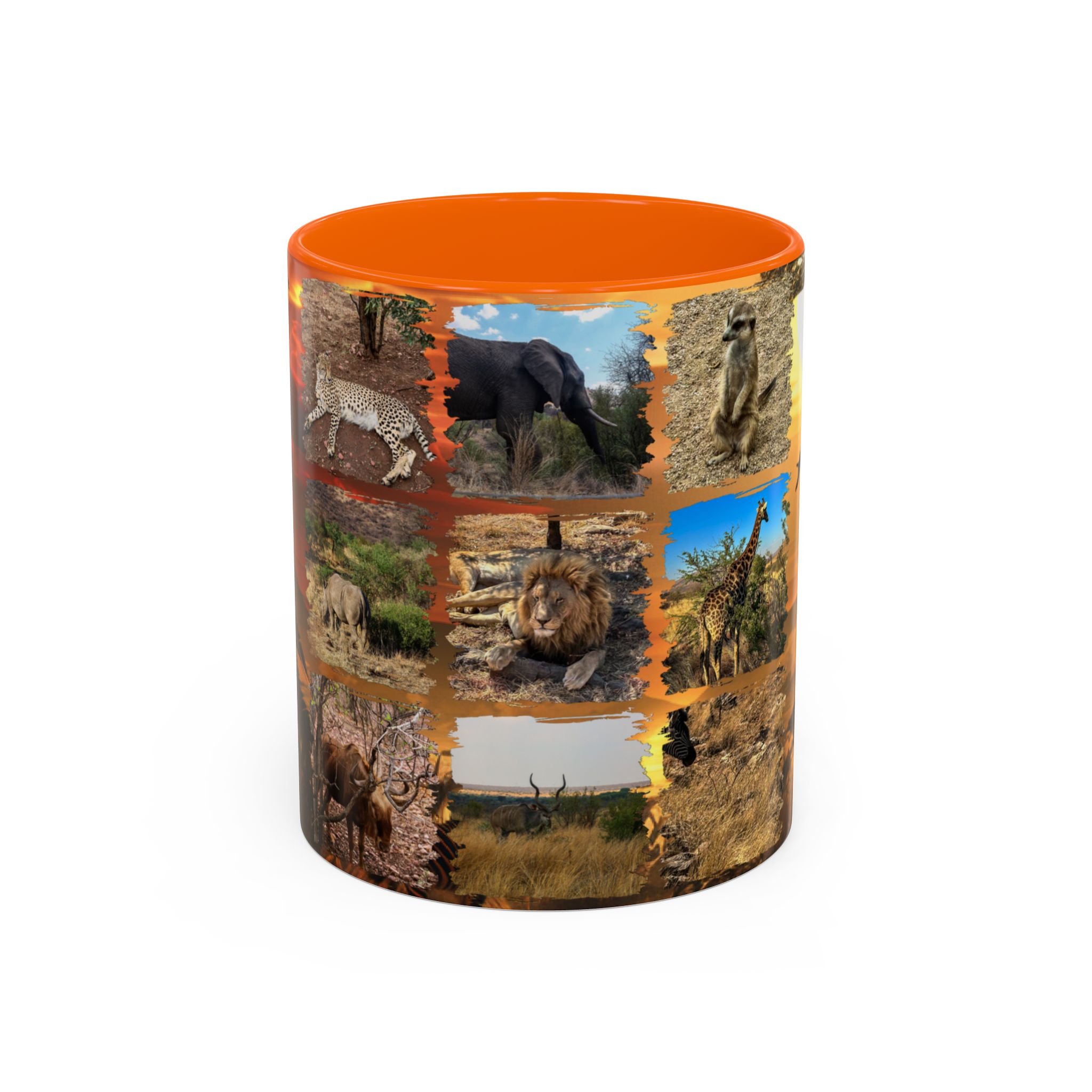 Wildlife Collage Accent Coffee Mug — Rustic Safari Animal Photo Design (11/15 oz) - Image 41
