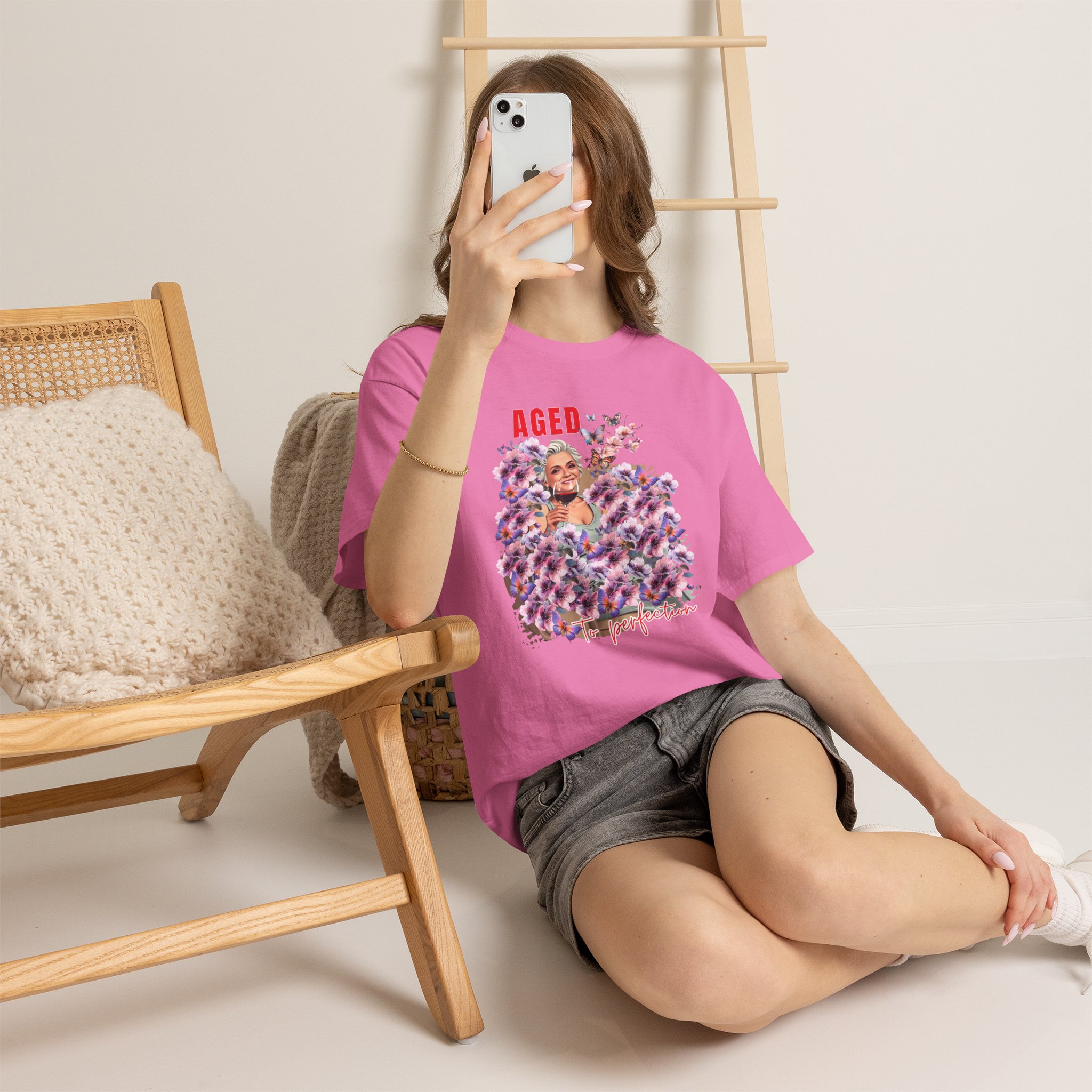 Aged to Perfection Unisex Heavy Cotton Tee, Birthday Gift, Casual Wear, Celebration Shirt, Floral Graphic Tee - Image 55