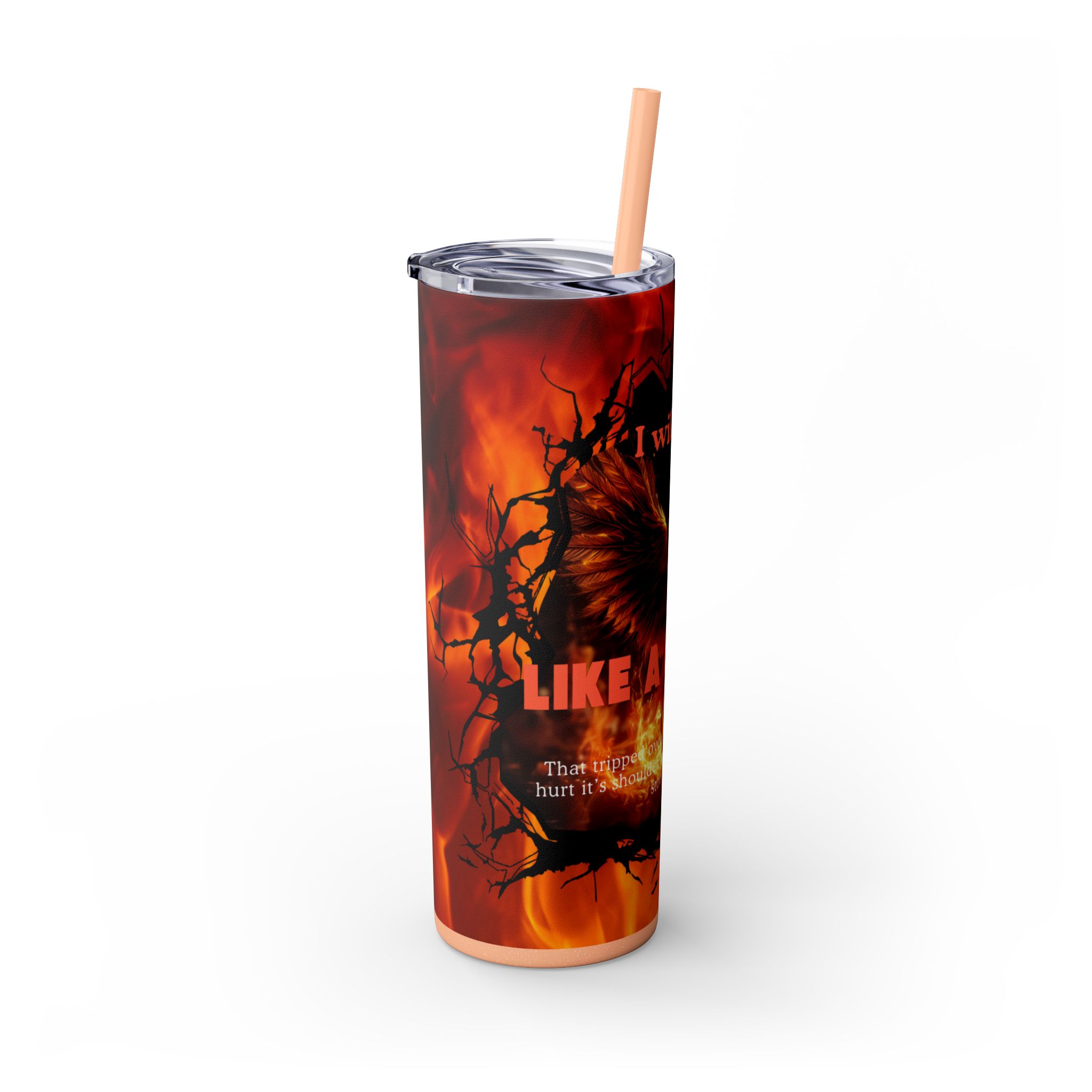 Fiery Phoenix Skinny Tumbler | Inspirational Drinkware, 20oz Travel Mug, Motivational Gift, Coffee Cup, Unique Water Bottle - Image 30