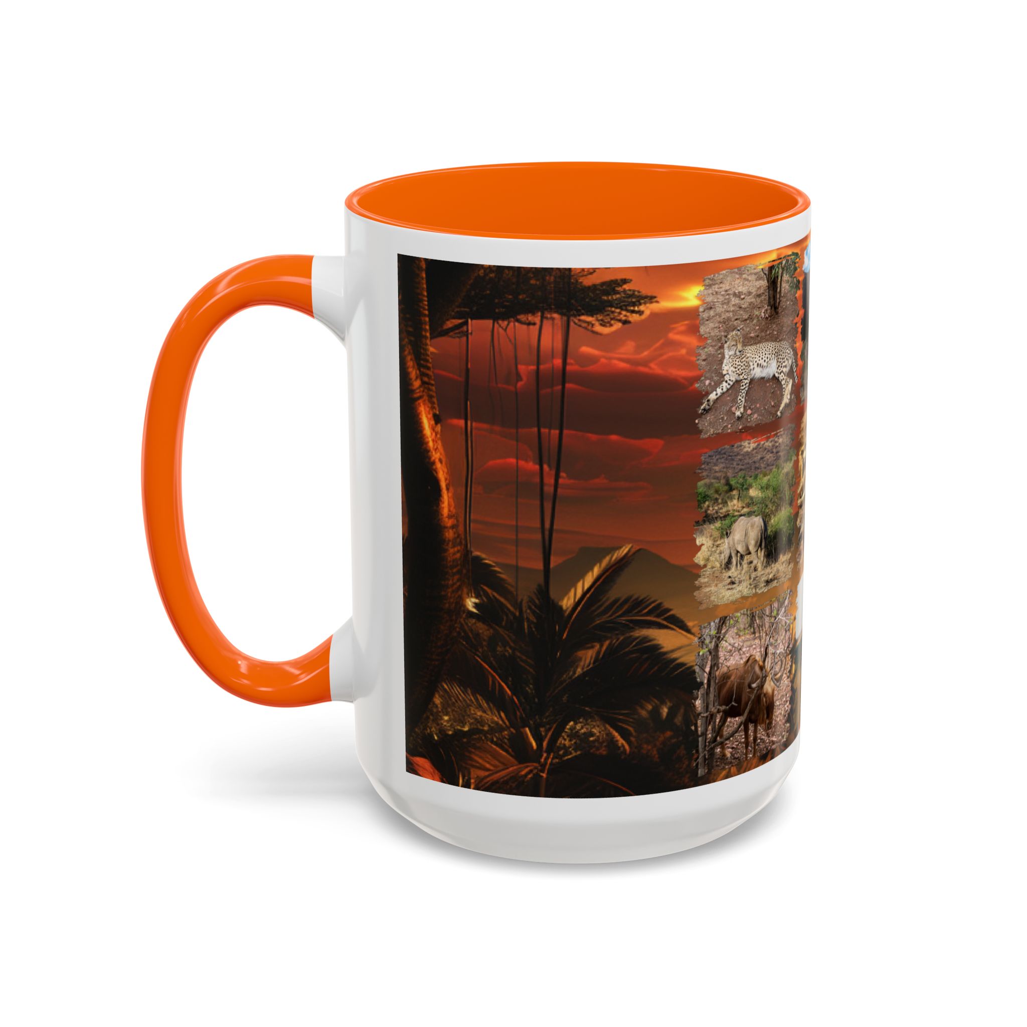 Wildlife Collage Accent Coffee Mug — Rustic Safari Animal Photo Design (11/15 oz) - Image 51
