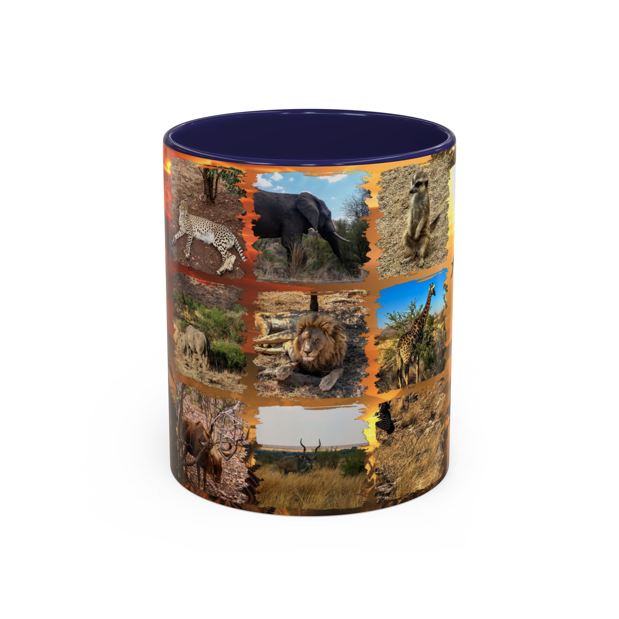 Wildlife Collage Accent Coffee Mug — Rustic Safari Animal Photo Design (11/15 oz) - Image 5
