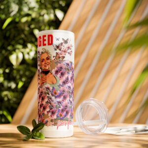 Skinny Tumbler — "Aged to Perfection" Floral 20oz Straw Cup