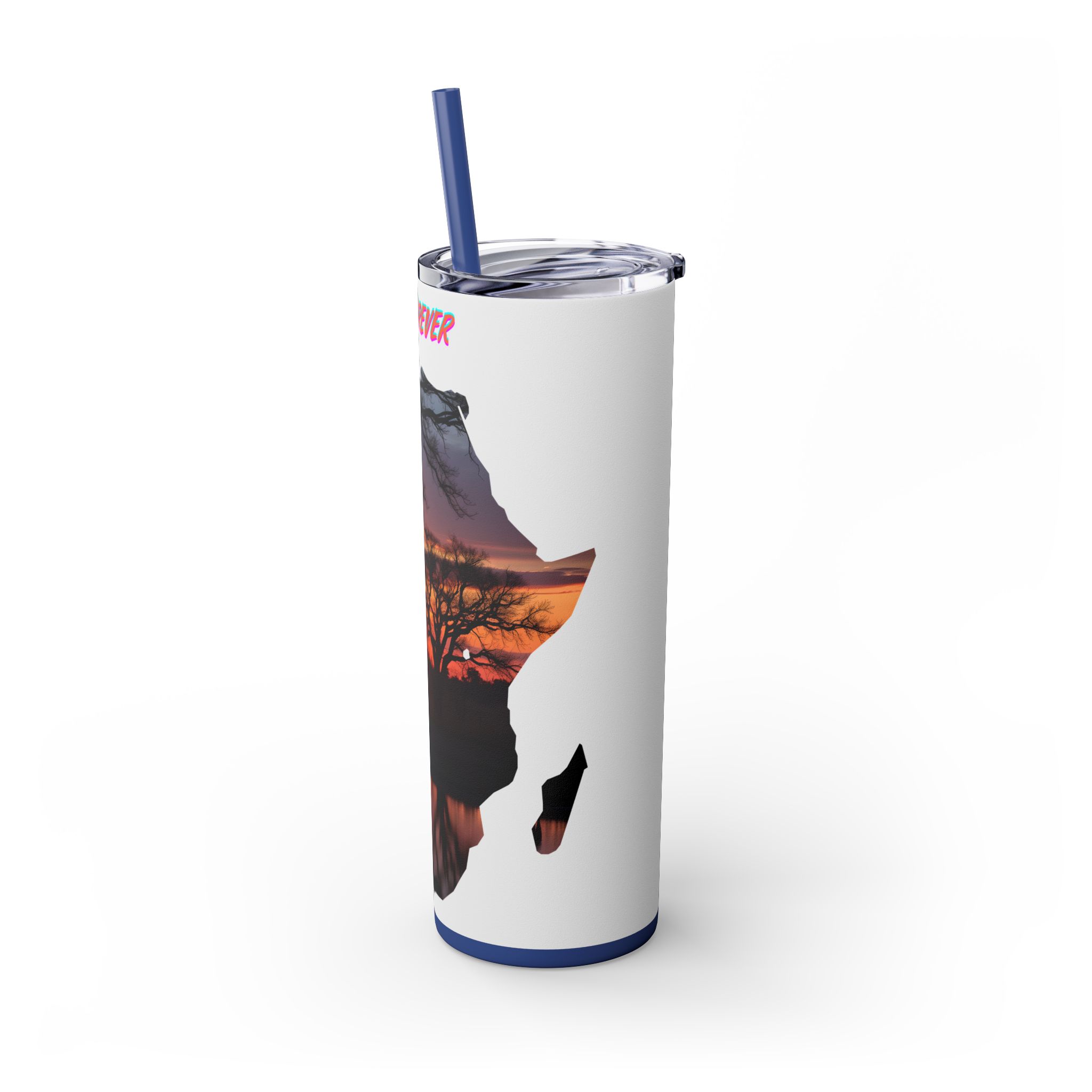 African Sunset Skinny Tumbler with Straw, 20oz | Travel Mug, Yeti Cup, Eco-Friendly Drinkware, Gift for Nature Lovers, Black History Month - Image 64