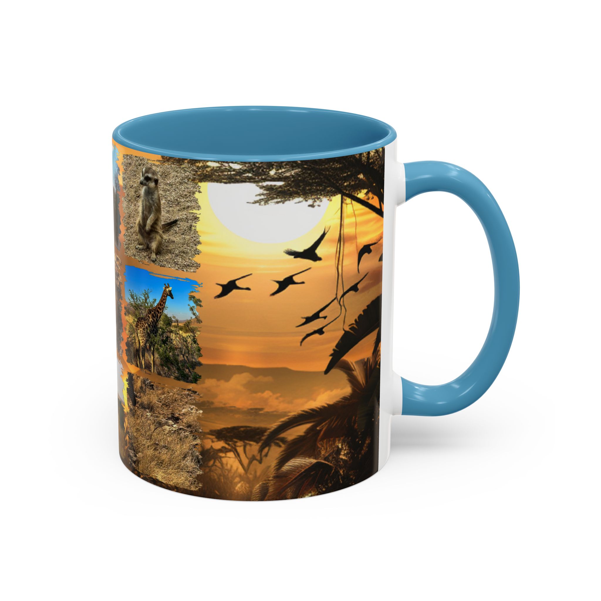 Wildlife Collage Accent Coffee Mug — Rustic Safari Animal Photo Design (11/15 oz) - Image 34