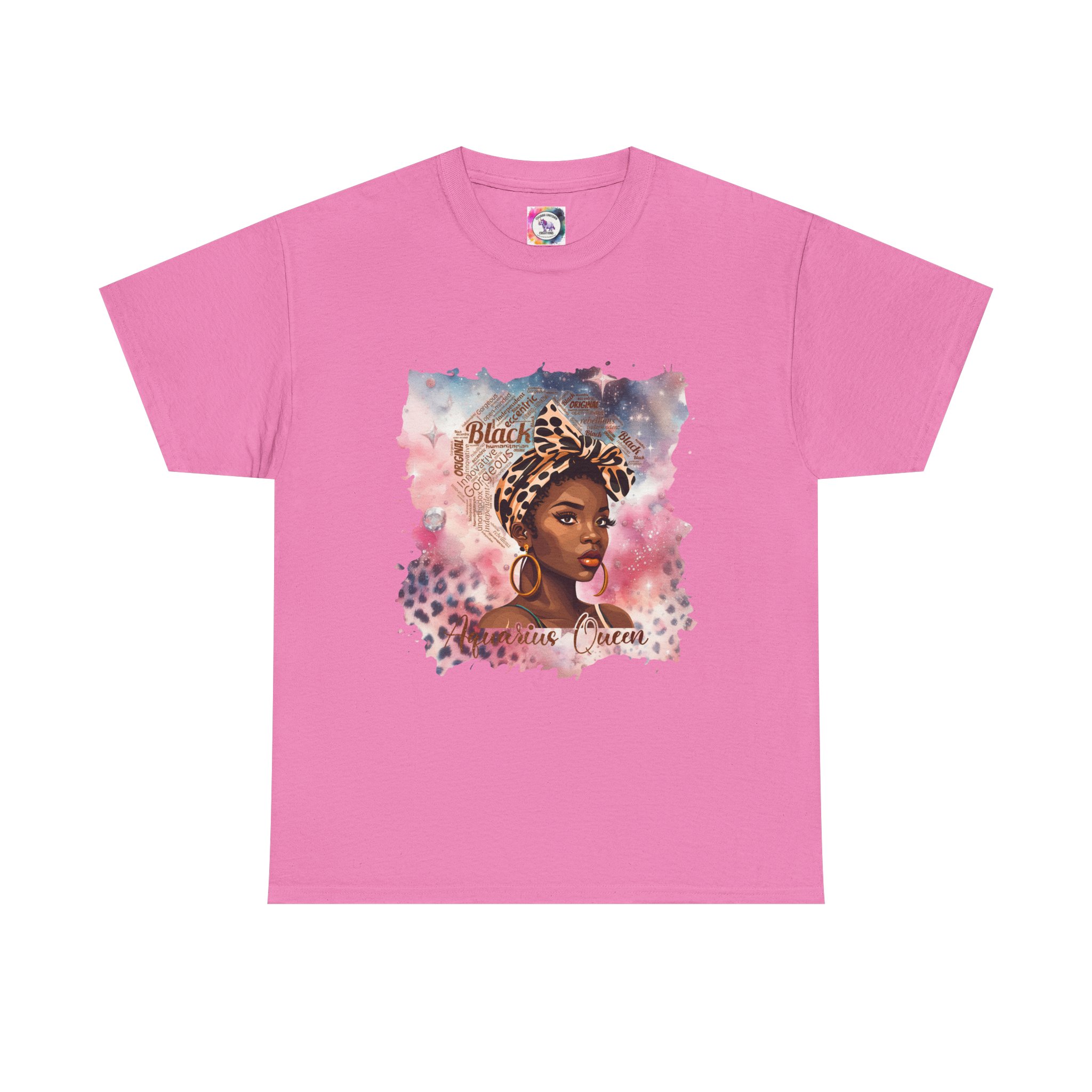 Black Aquarius Queen Tee — Watercolor Portrait T‑Shirt Celebrating Black Beauty - Image 42