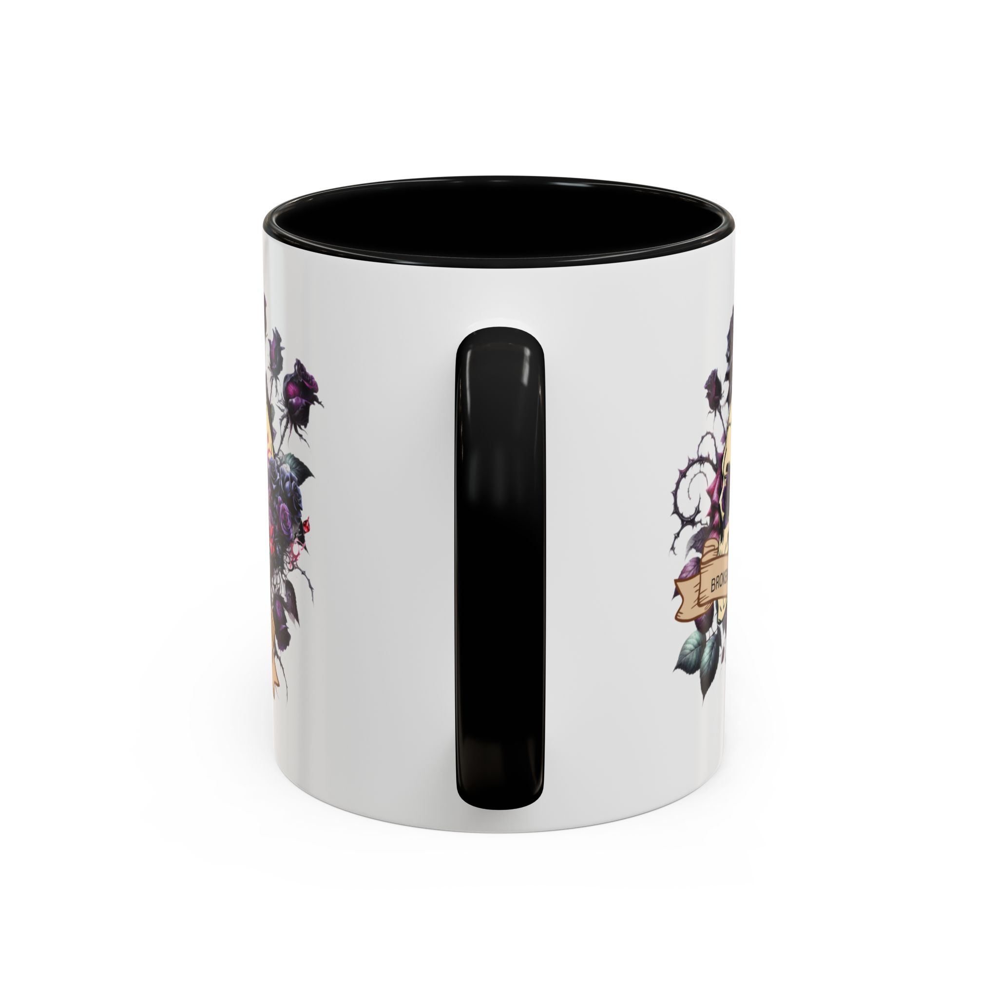 Broken But Beautiful Floral Coffee Mug - Gothic Gift for Tea Lovers, Unique Home Decor, Floral Skull Design, Ceramic Tea Cup, Gothic Mug - Image 4